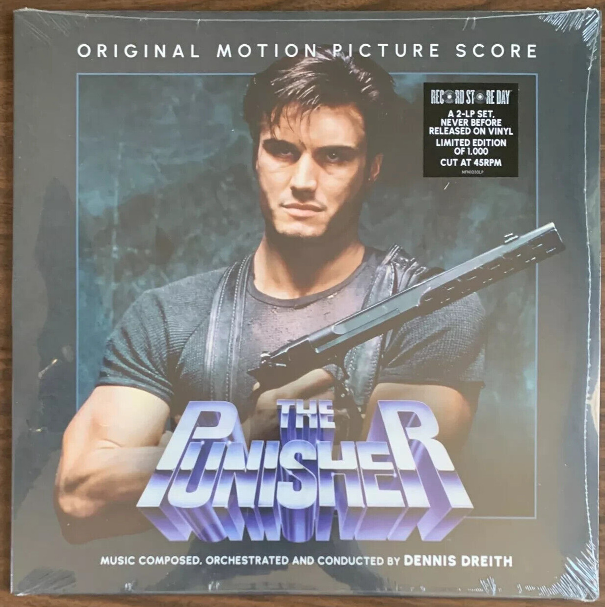 DENNIS DREITH “THE PUNISHER SOUNDTRACK” DOUBLE LP 12″ RSD LIMITED HYPE [NEW]