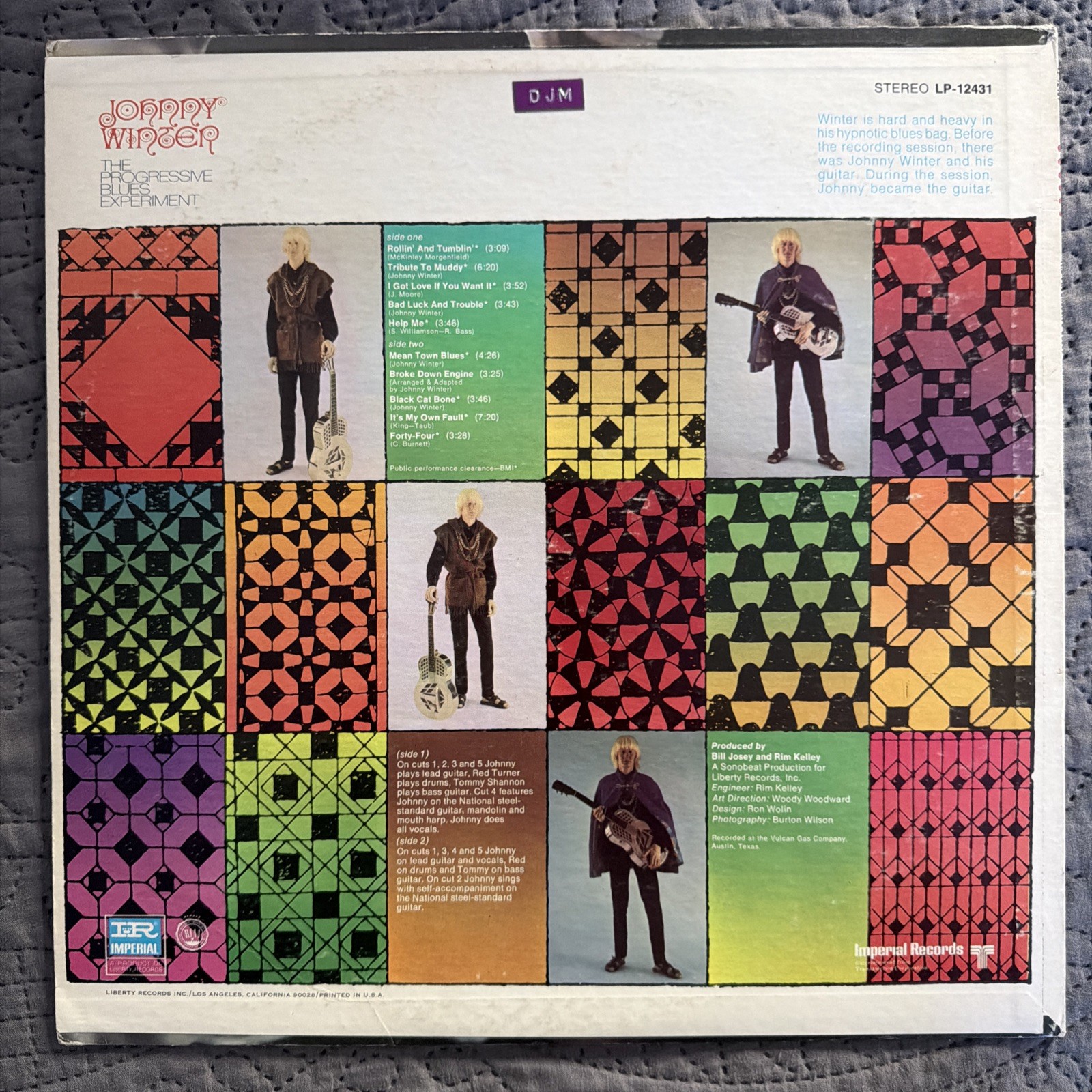 Johnny Winter – The Progressive Blues Experiment (Imperial LP-12431) 1969 VG/VG