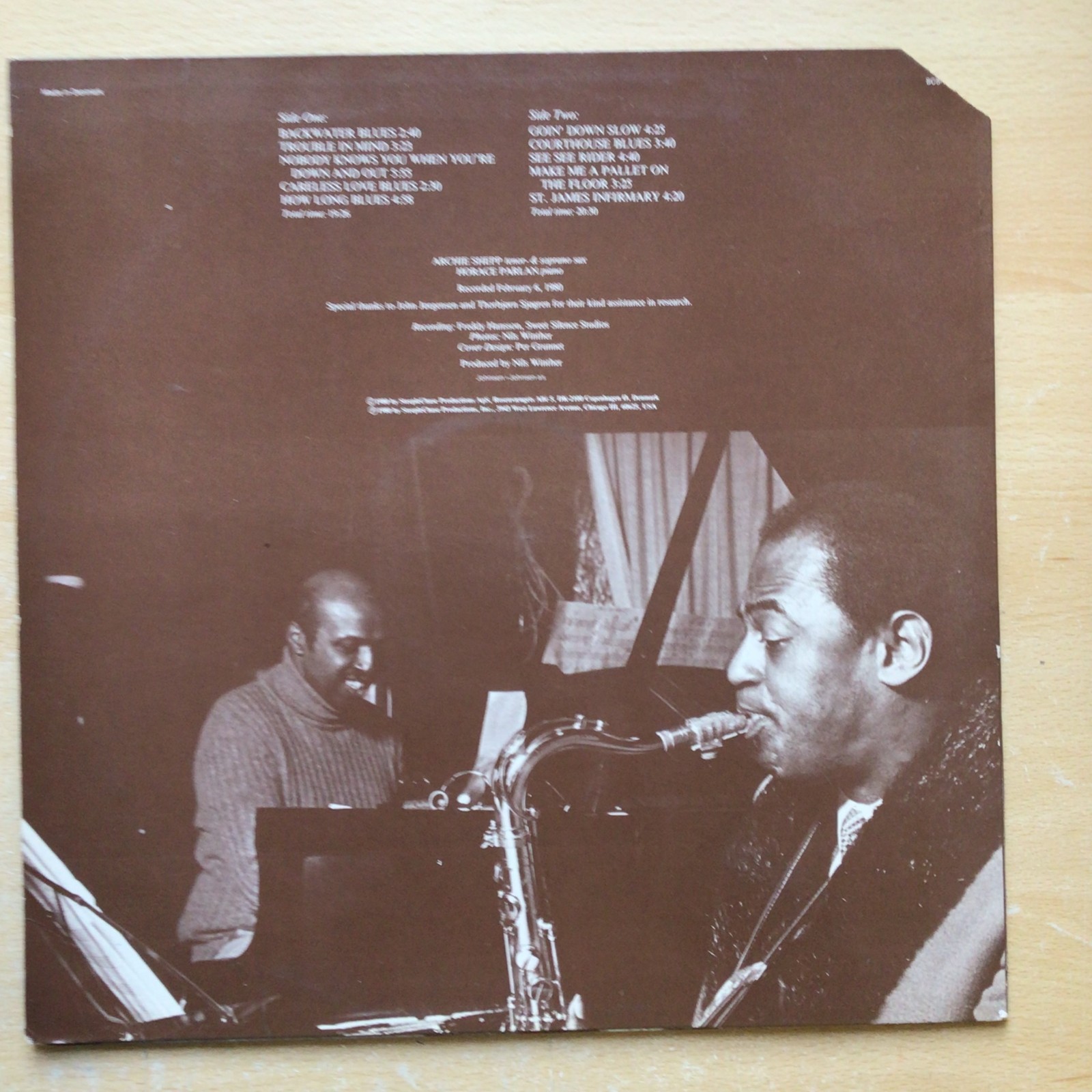 ARCHIE SHEPP & HORACE PARLAN – TROUBLE IN MIND – LP – 1980 – SCS 1139 – VG