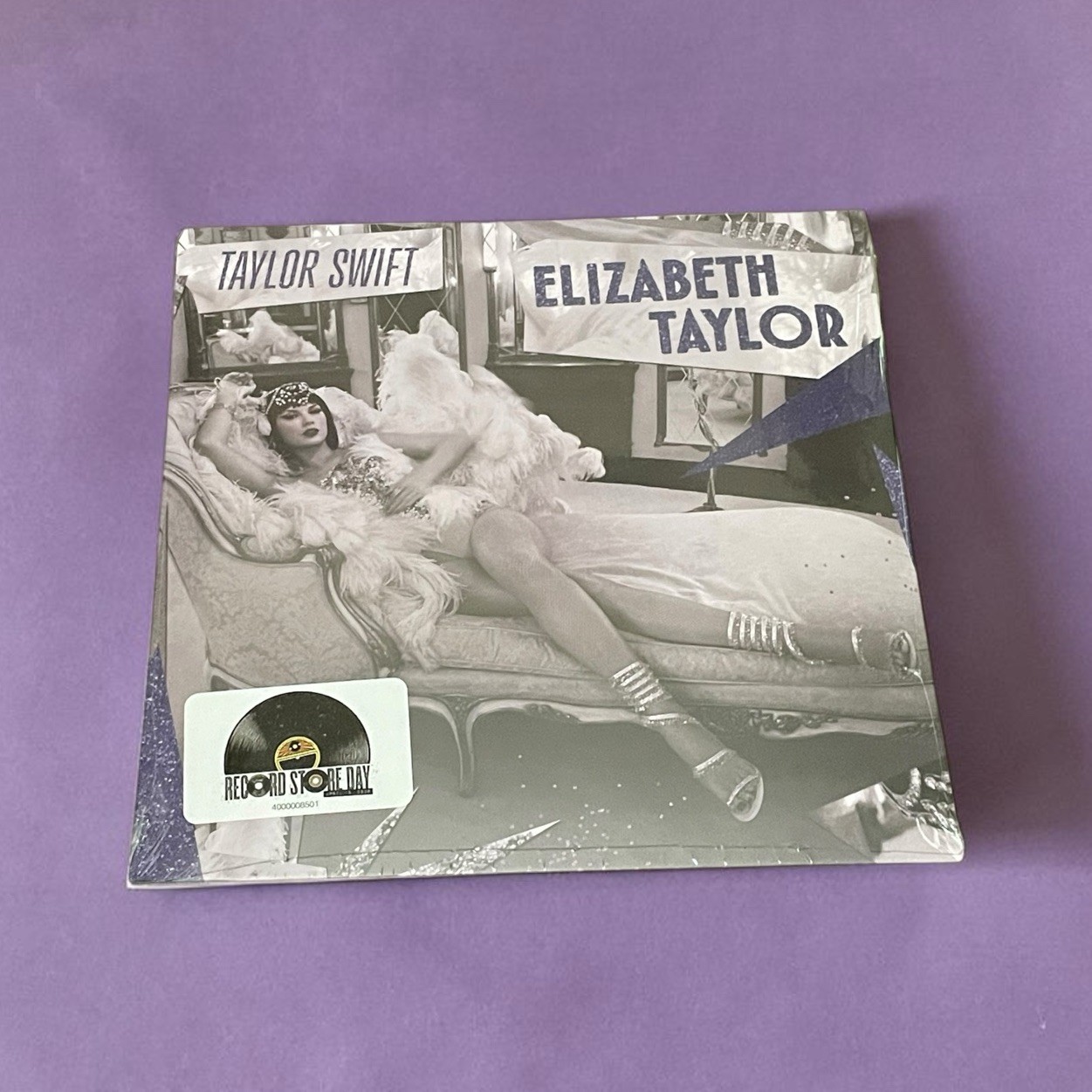 Taylor Swift RSD 2026 Elizabeth Taylor Glitter Vinyl 7” Rare Collectible Violet