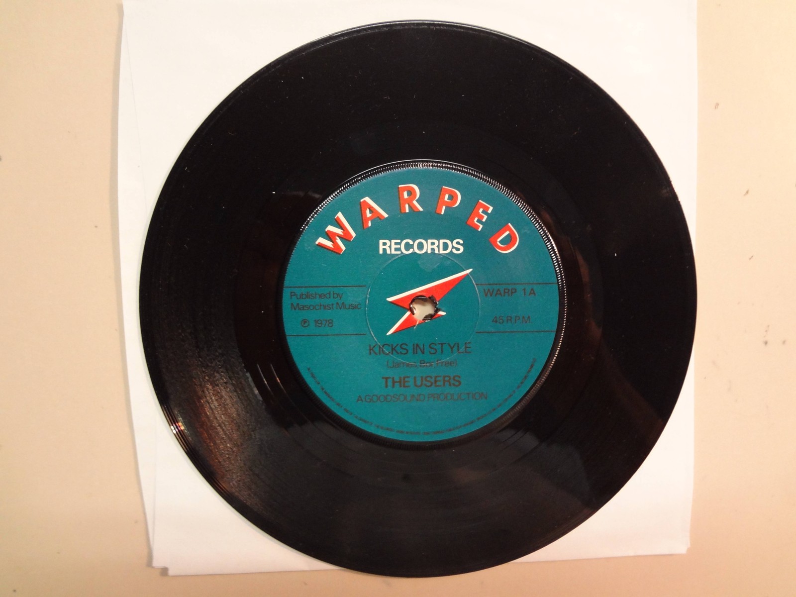 USERS: Kicks In Style–Dead On Arrival-U.K. 7″ 78 Warped Records WARP 1 Orig. PSL