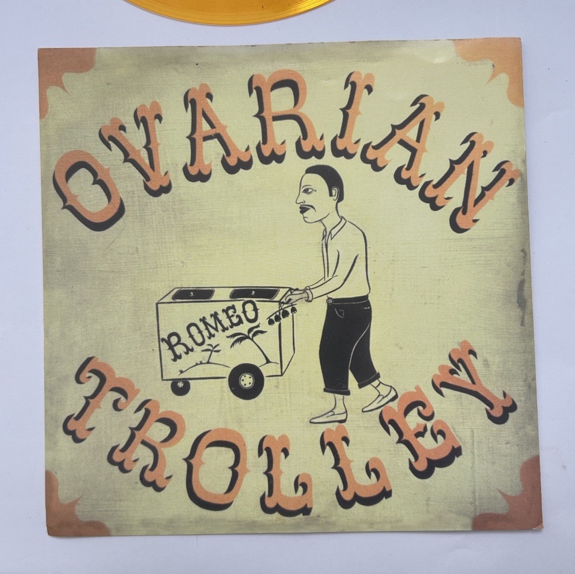 Ovarian Trolley / Hazel Split 7” 1997 Indie Alt Rock Margaret Killgallen Art