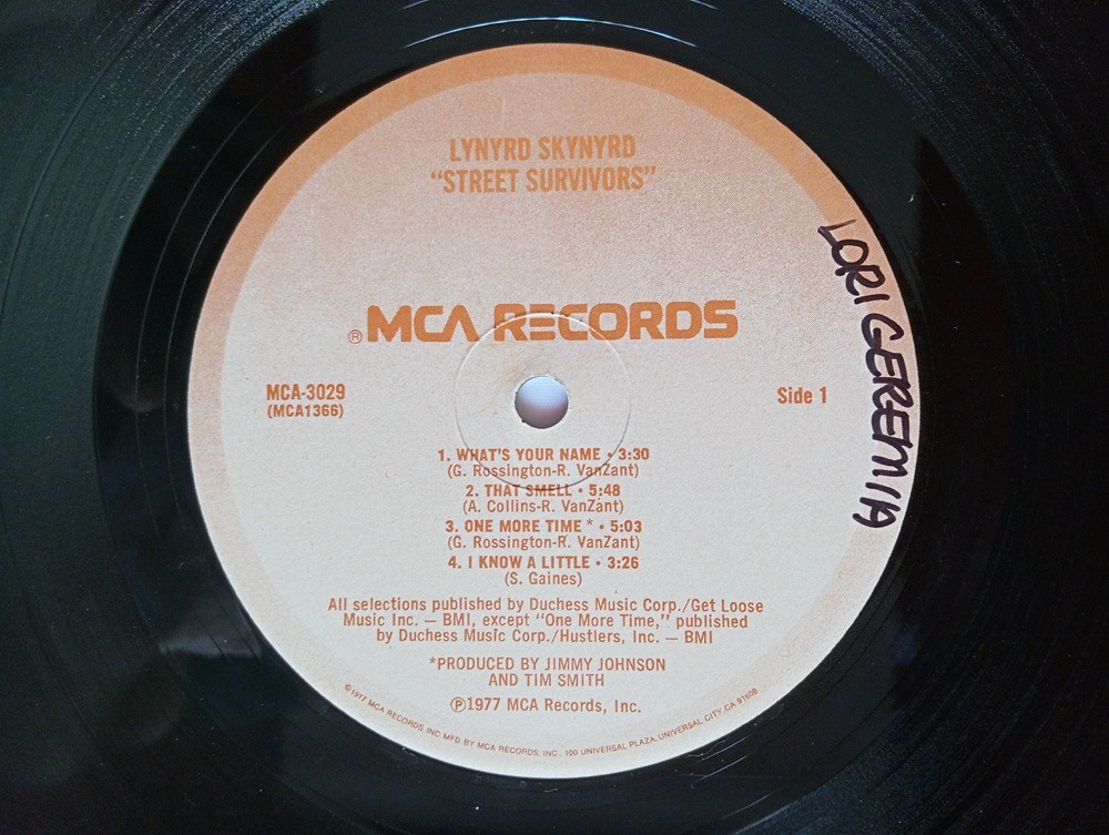 Lynyrd Skynyrd – Street Survivors Vinyl LP 1977 McA-3029 Flames Cover /1 Insert