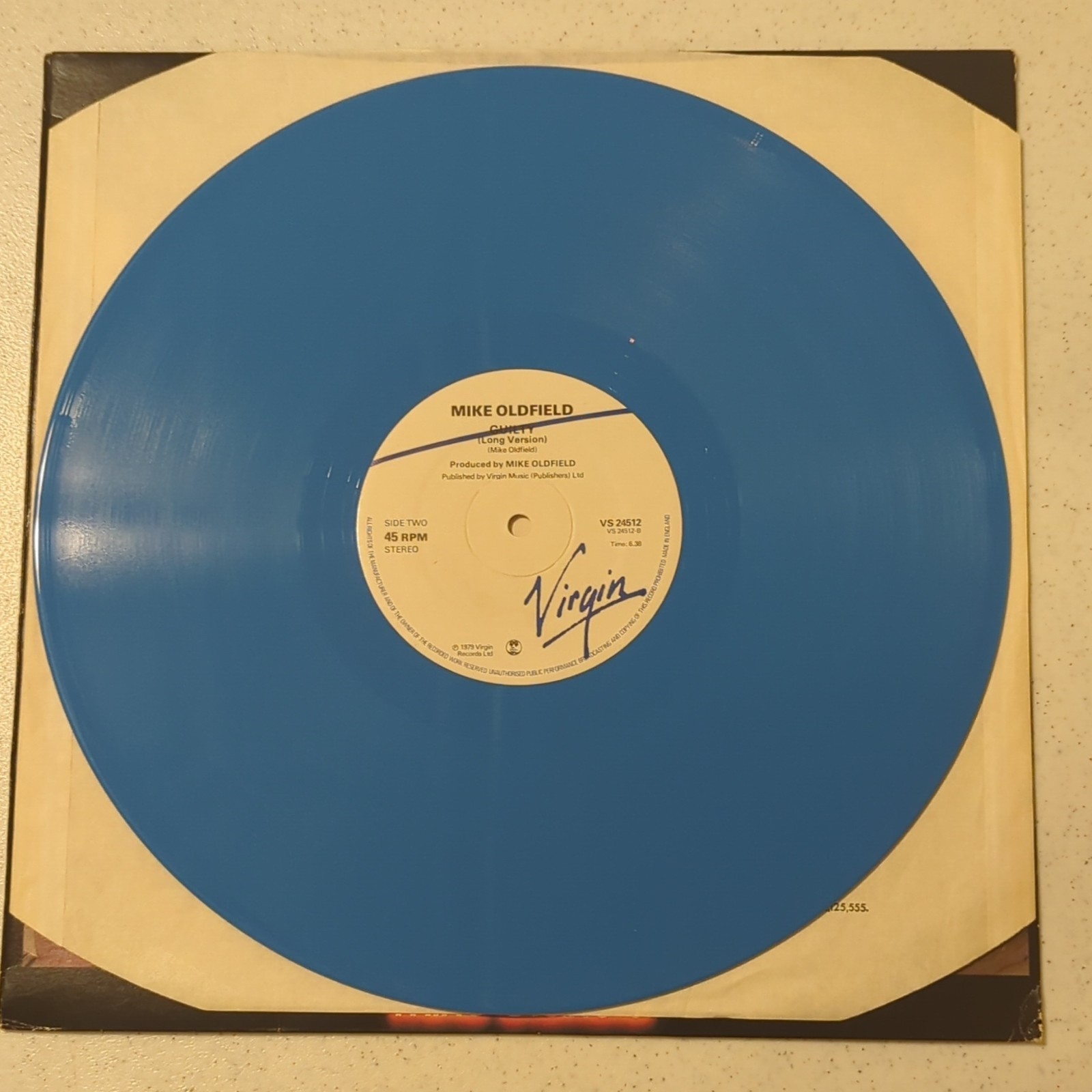 Mike Oldfield Guilty 12″ Vinyl Single 45 RPM Virgin VS 24512 Blue 1979 UK Imp.