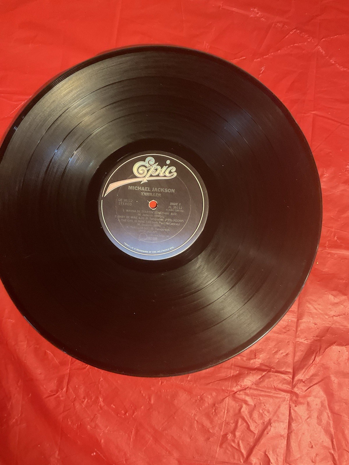 Michael Thriller LP 1982 Early Error Cover PAL 38112-2J PBL 38112-2F Vinyl