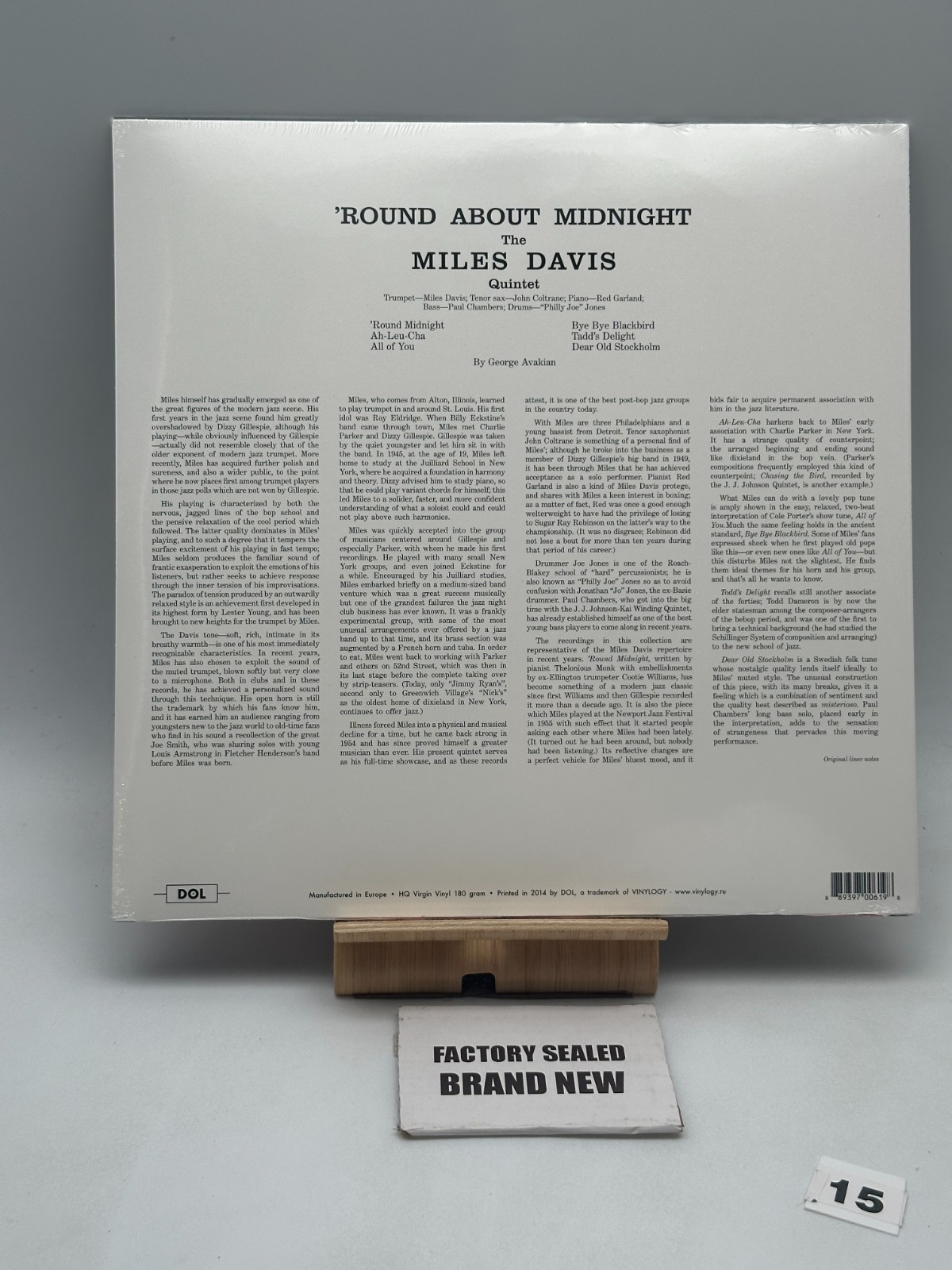 Miles Davis – ‘Round About Midnight Blue Vinyl Limited Edition Brand New vinyl