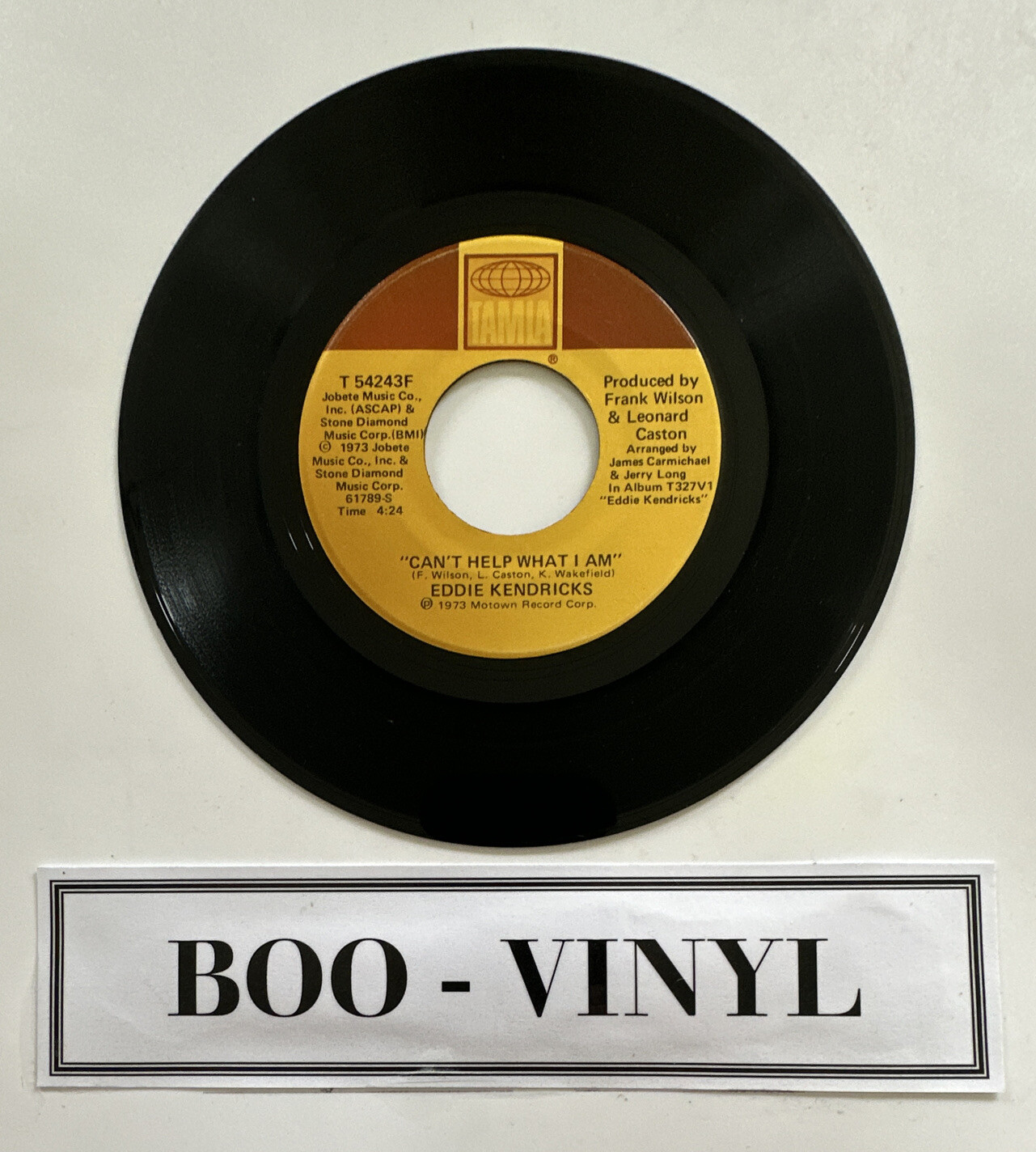 Eddie Kendricks ~ Boogie Down 7″ vinyl USA Tamla 1973 T54243F VG+ Condition