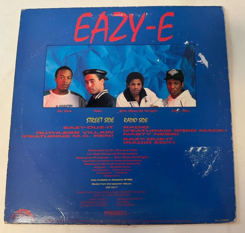 Eazy-E “Radio ~ Eazy Duz It ~ Ruthless Villian” 1988 Ruthless Records ~ Promo