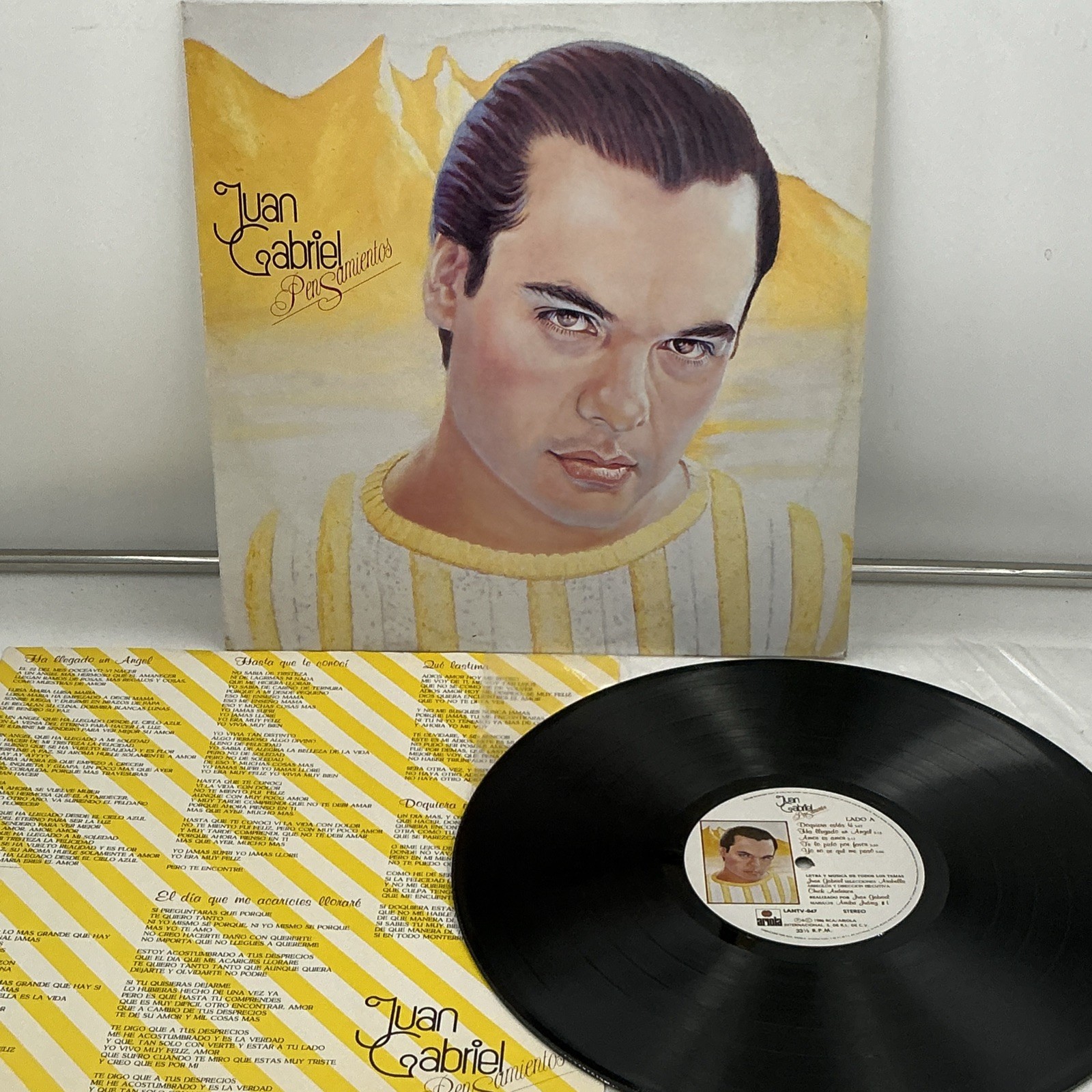 Juan Gabriel Pensamientos LP Vinyl: Mexico 1986, Near Mint Récord, With Insert