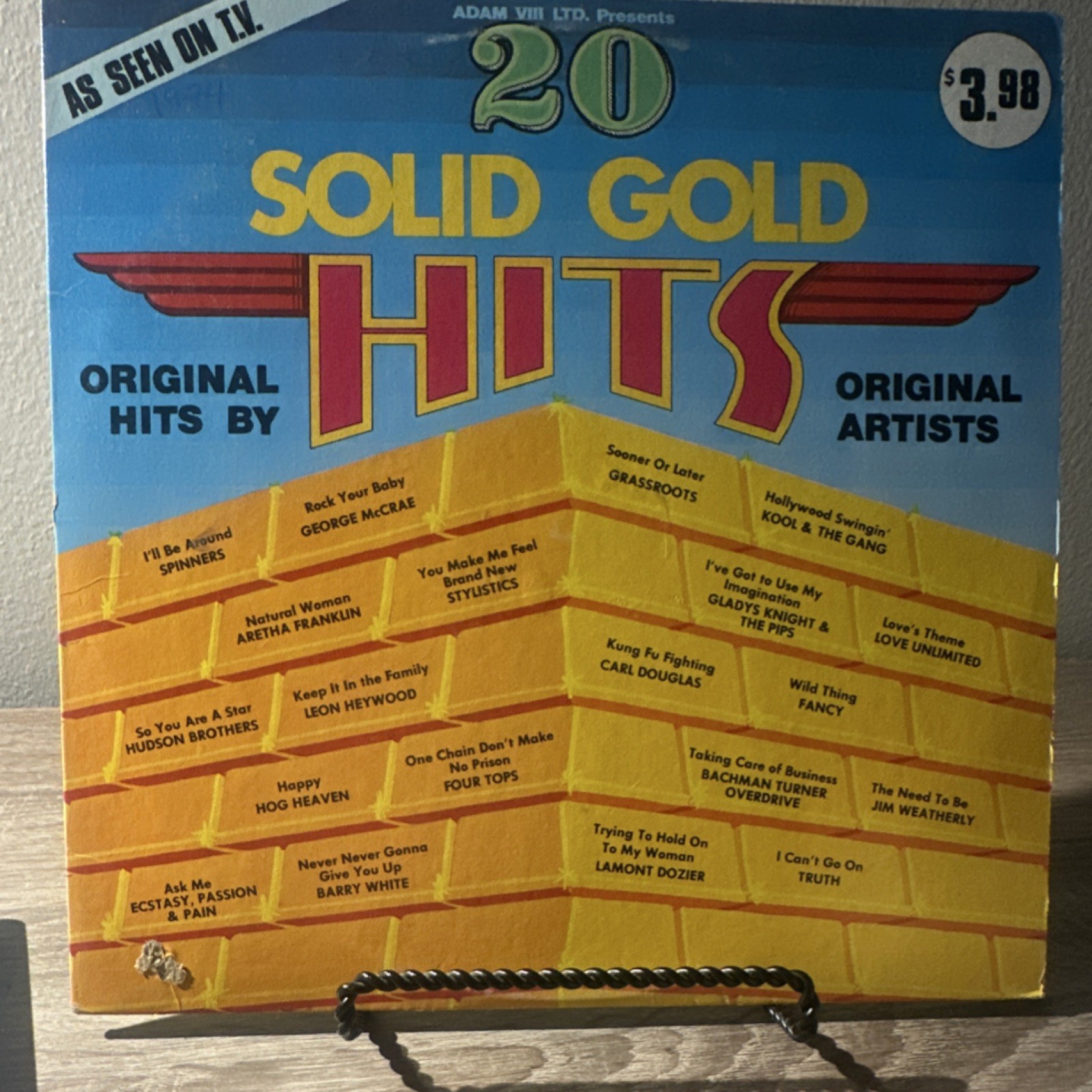 Adam VIII Ltd. 20 Solid Gold Hits LP Vinyl Pop Soul Rock 1974 A8016 12″ 33 RPM