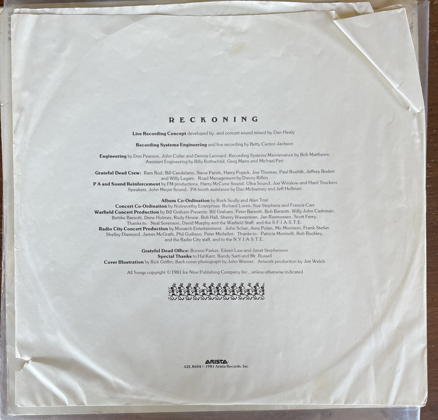 The Grateful Dead – Reckoning – 1981 1st Press Arista A2L 8604 w/Sleeves VG+/VG