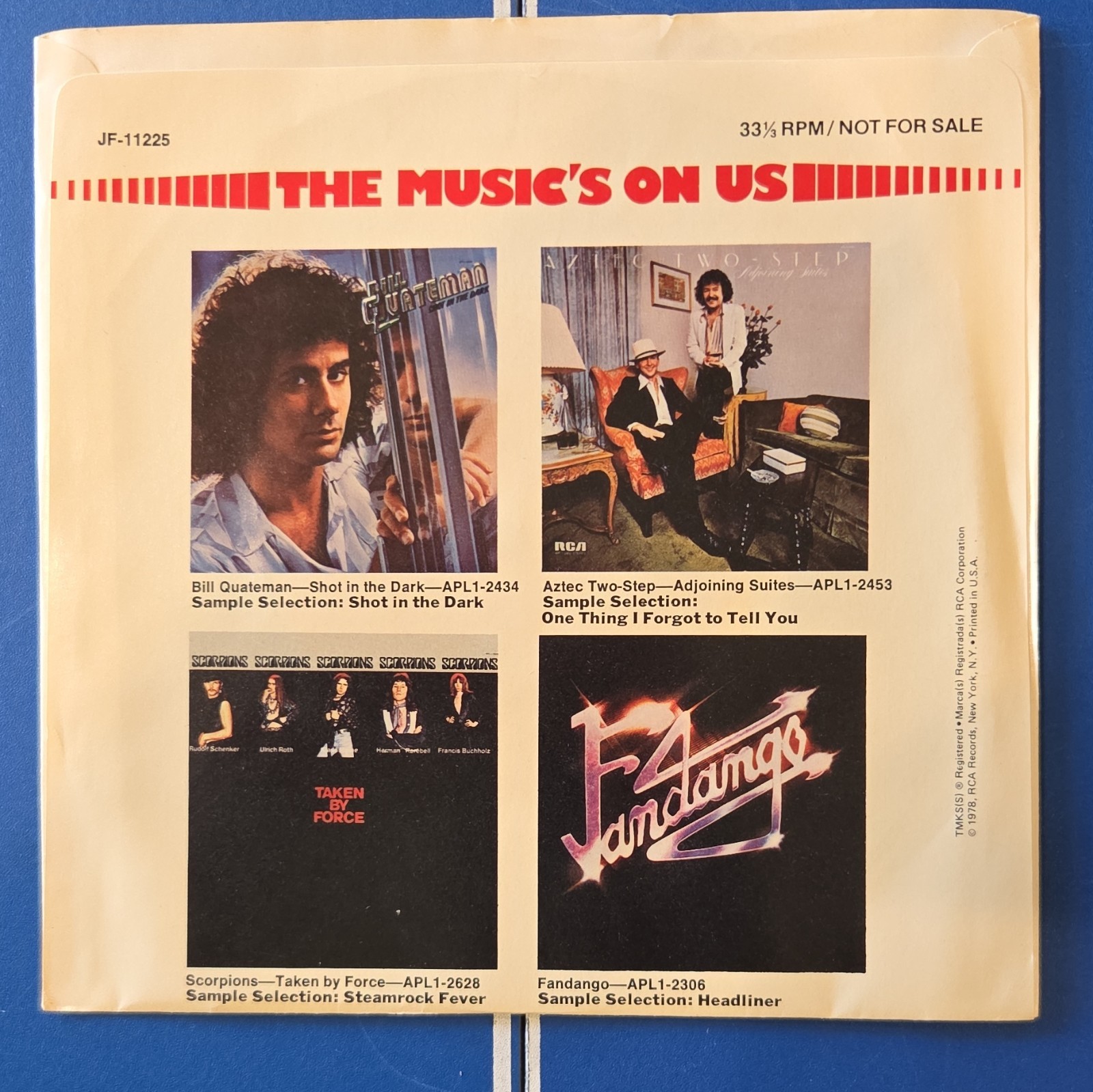 Scorpions Steamrock Fever – RCA Records “The Music’s On Us” Promotional Only