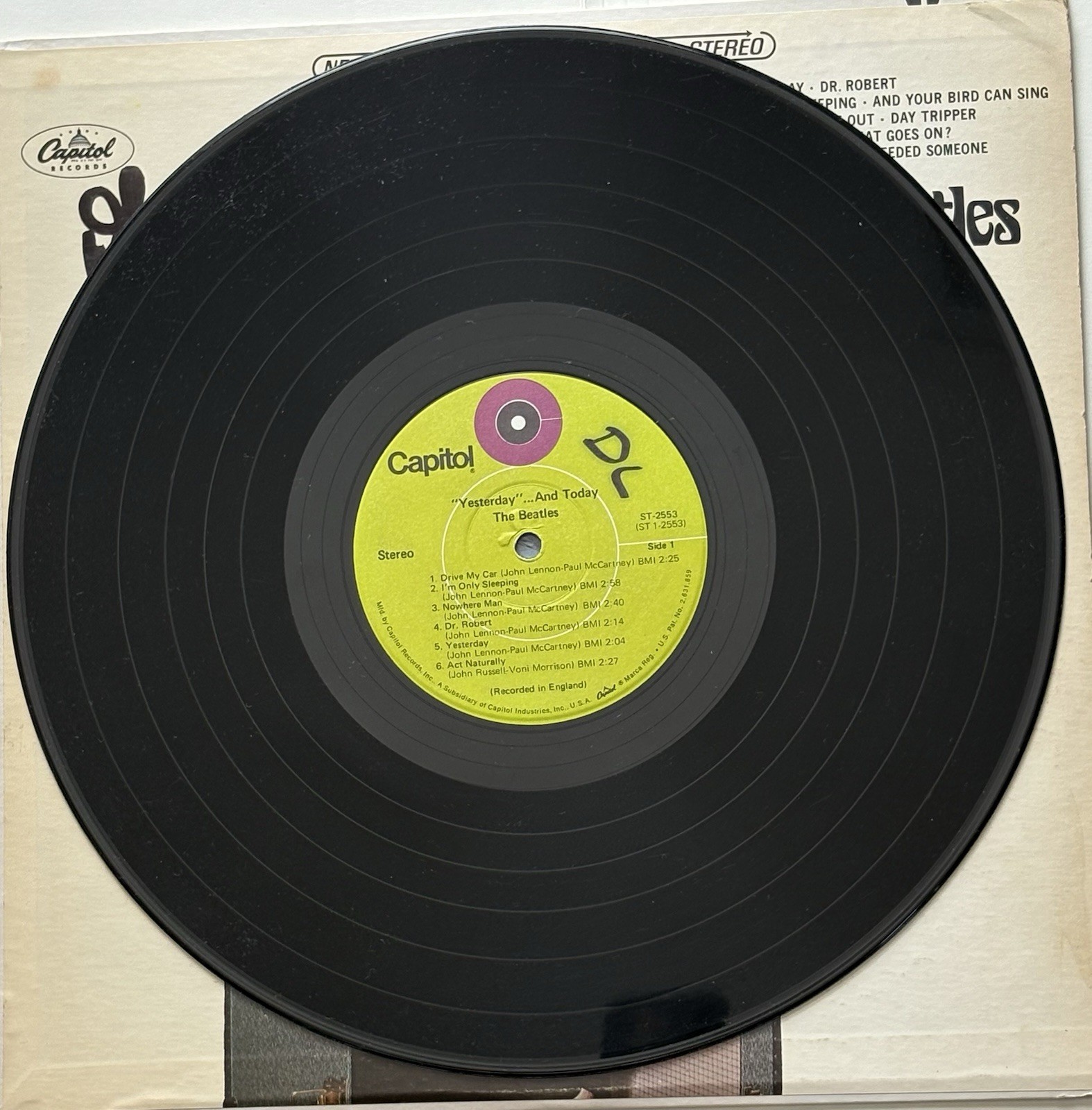 The Beatles Yesterday and Today Vinyl LP Record, T-2553