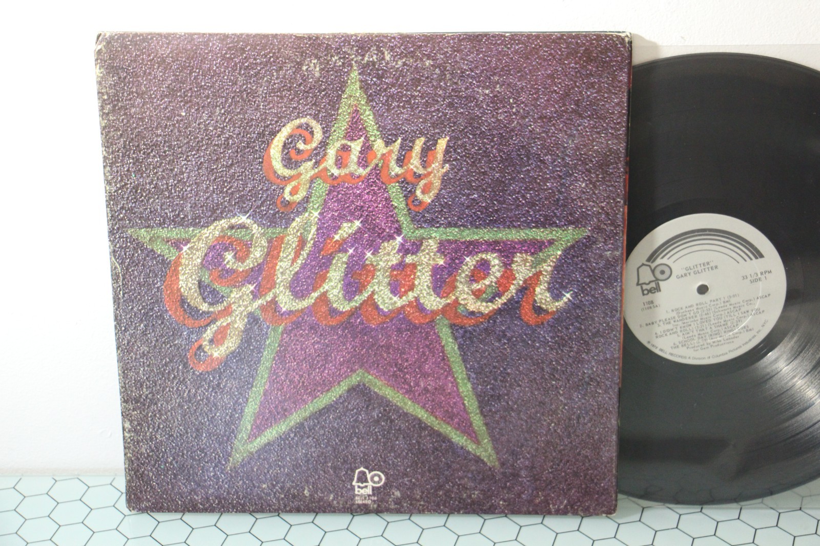 Gary Glitter – Glitter, 1972 LP Self Titled S/T Debut Gatefold, BELL-1108 *NICE*