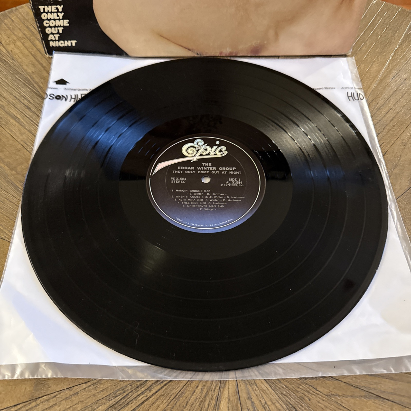 EDGAR WINTER GROUP: They Only Come Out At Night LP 1982 Reissue EPIC VG+/VG