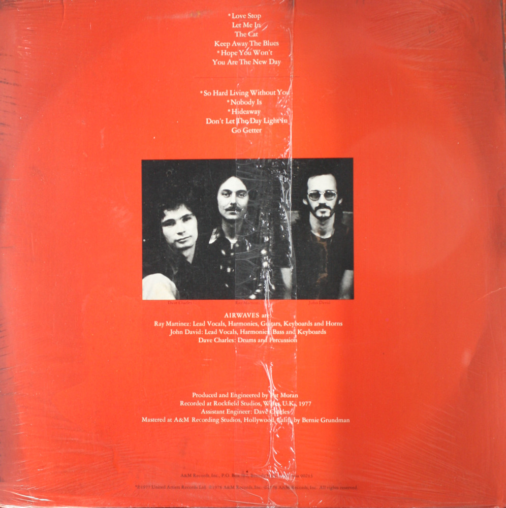 AIRWAVES New Day – NEW SEALED 1978 LP Record Pop Rock Help Yourself A&M 4689