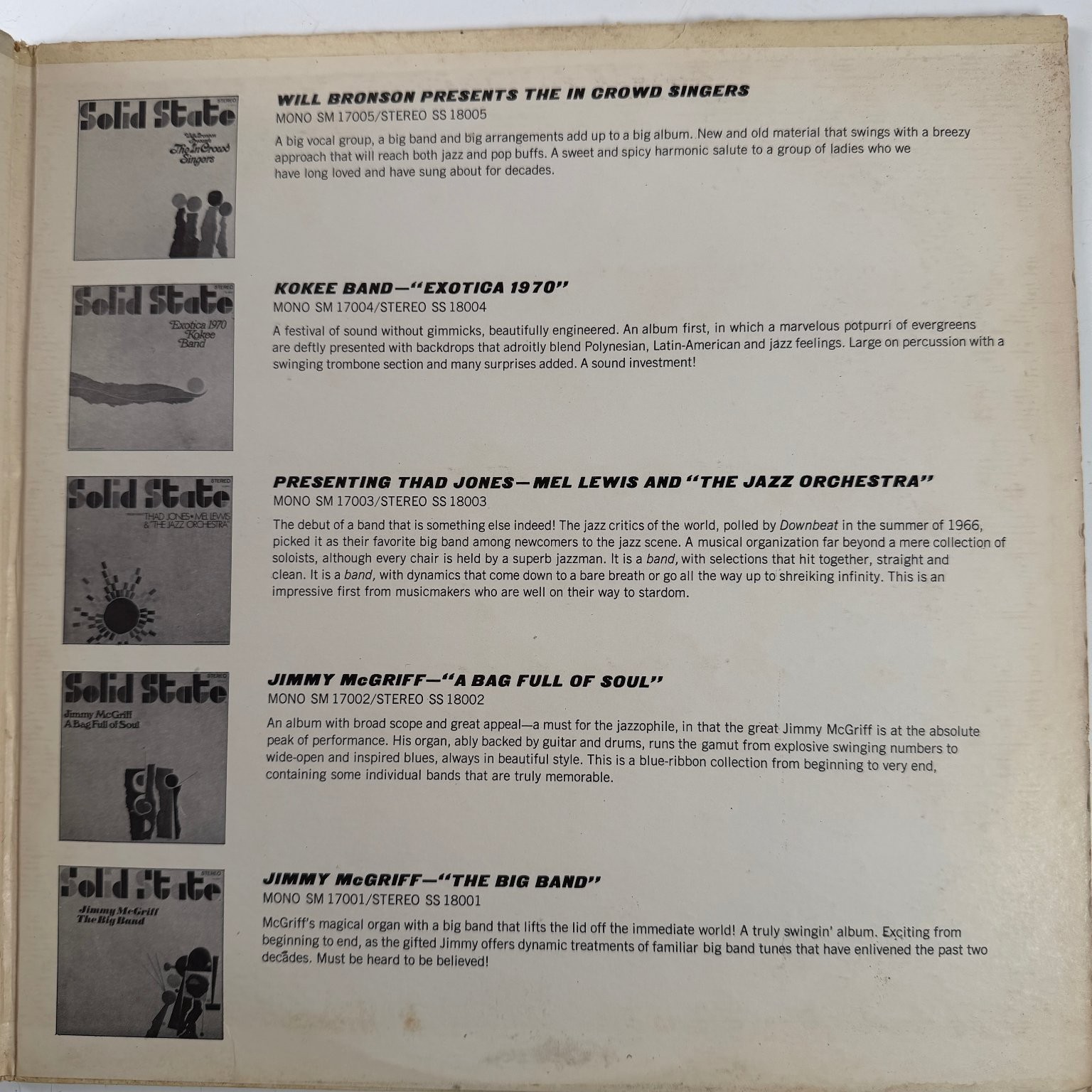 Solid State – You’ve Got To Hear It To Believe It! LP 1966 Limited Edition