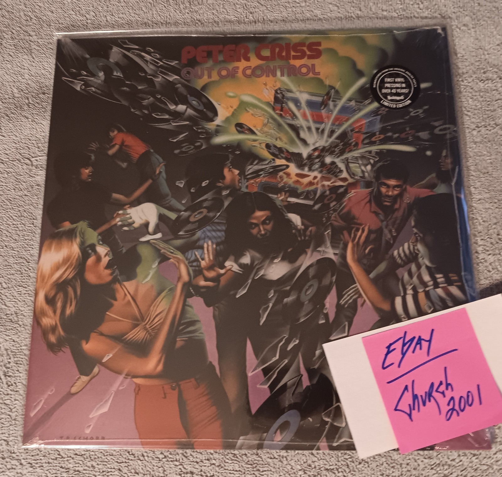 PETER CRISS / KISS ‘Out of Control’ Vinyl Lp 2021 Rockologists BLACK Sealed