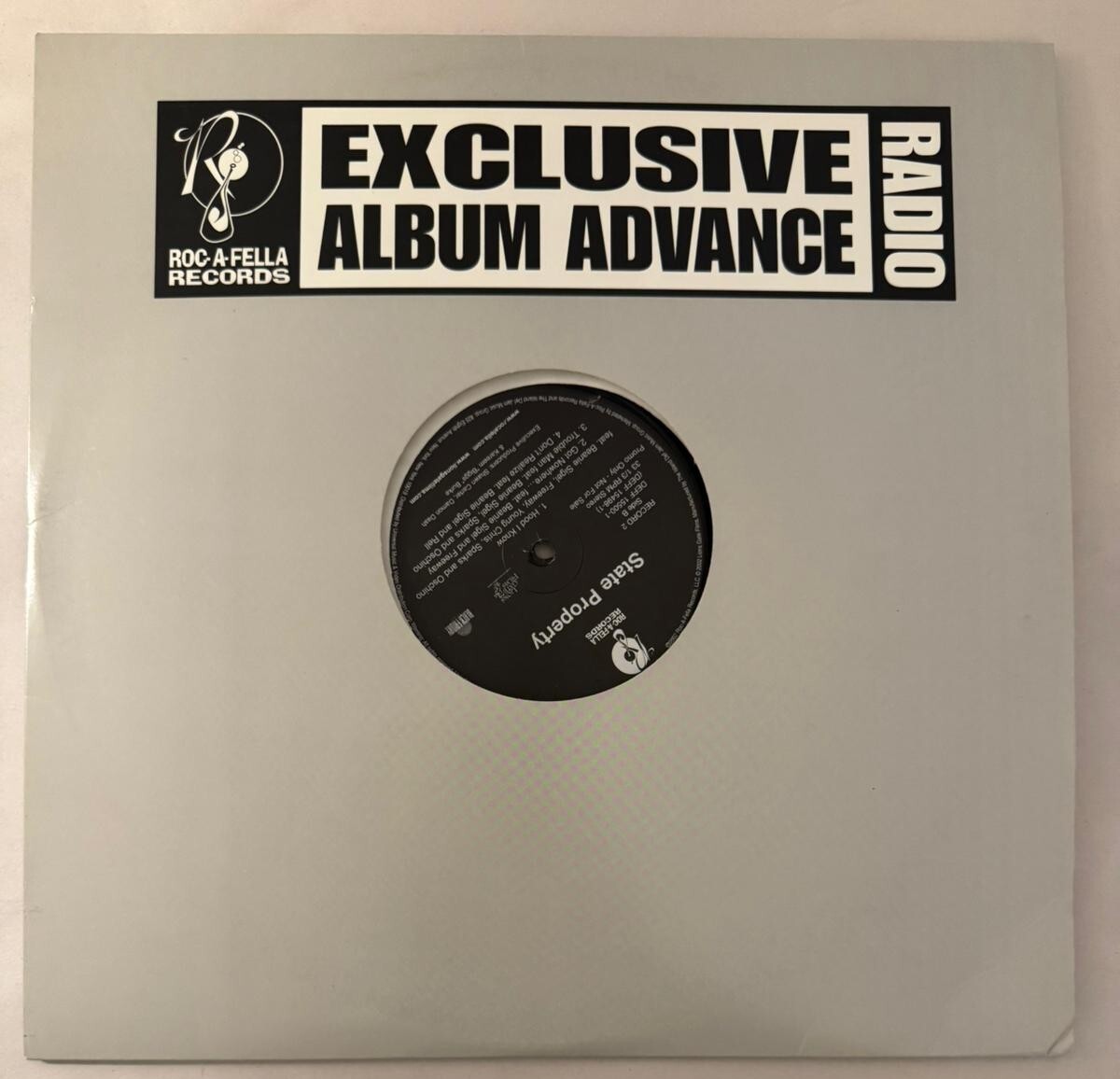 STATE PROPERTY – ROC THE MIC – ROC-A-FELLA RECORDS – VINYL 2LP BLACK VG+ – A20