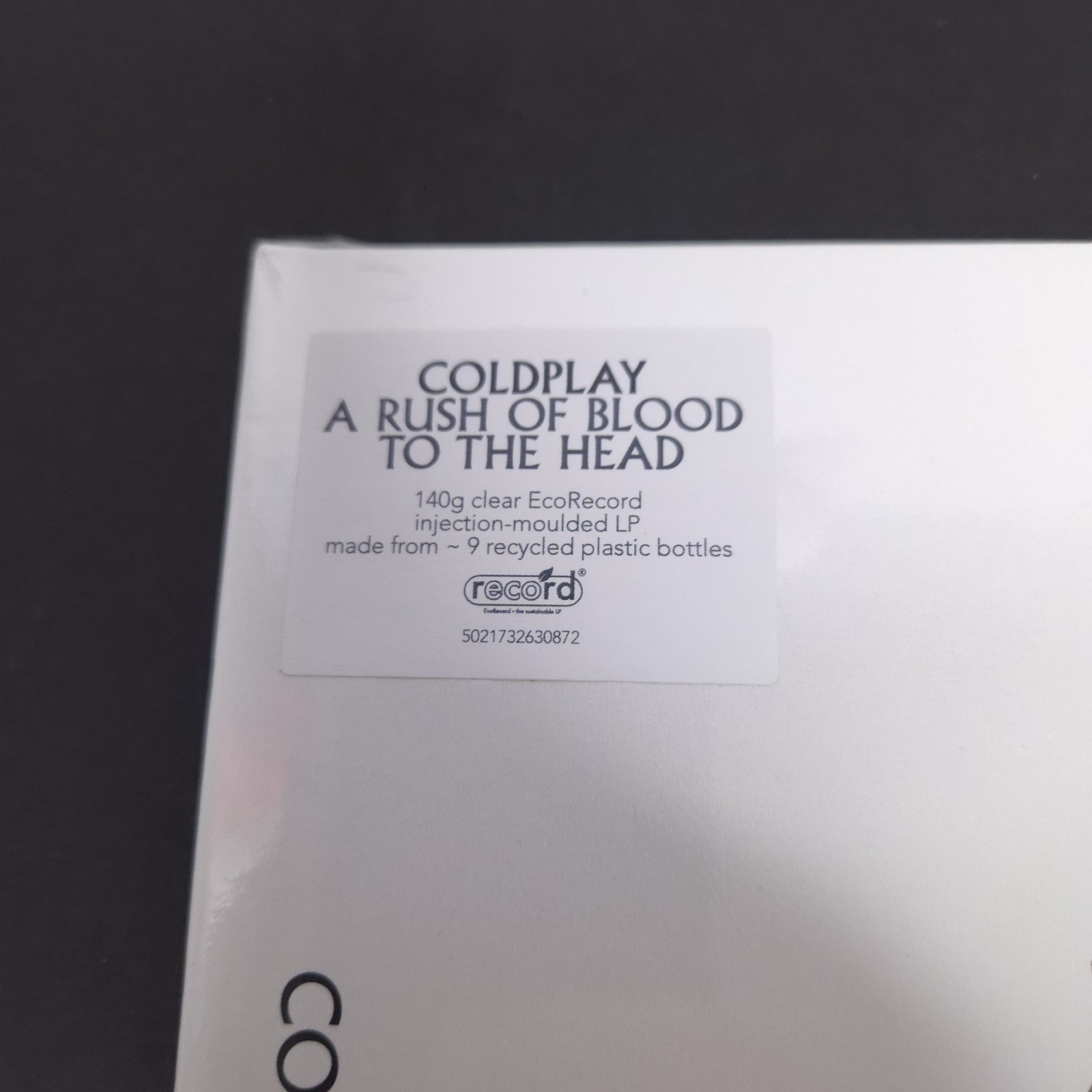 Coldplay – A Rush of Blood to the Head (Clear EcoRecord) Vinyl Record LP Sealed