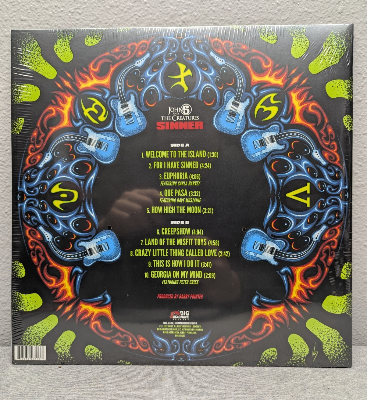 John 5 – Sinner – LP Vinyl Record – Special Edition Yellow – Sealed