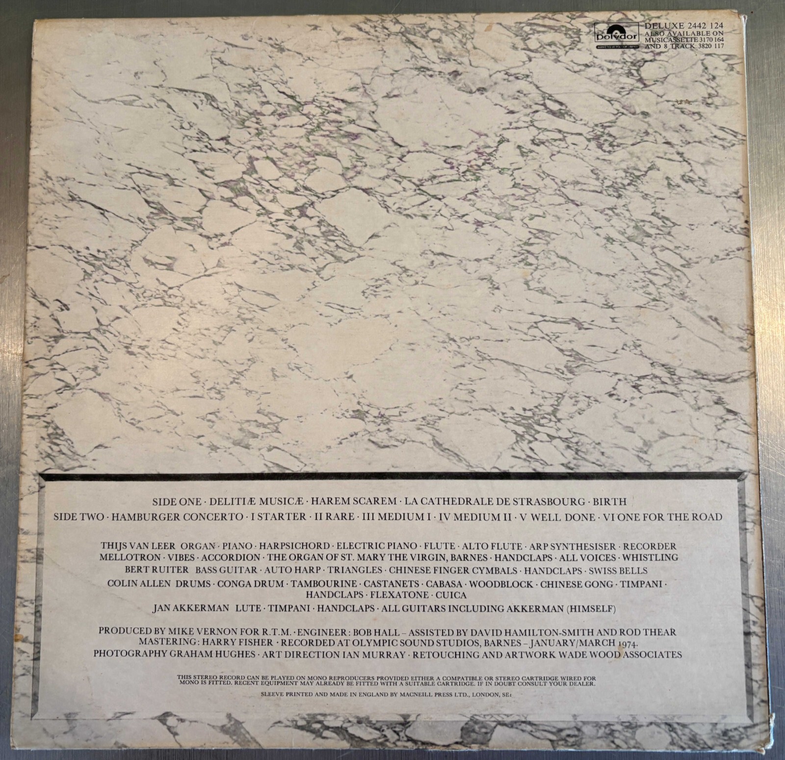 Focus, Hamburger Concerto, 1974, Polydor, 2442 124, vinyl LP