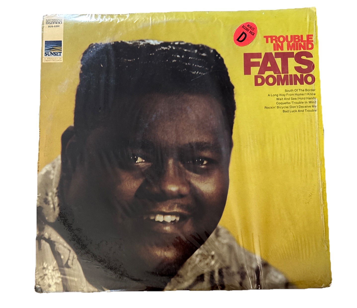 Trouble in Mind FATS DOMINO VINYL LP ALBUM Open Shrink SUNSET RECORDS