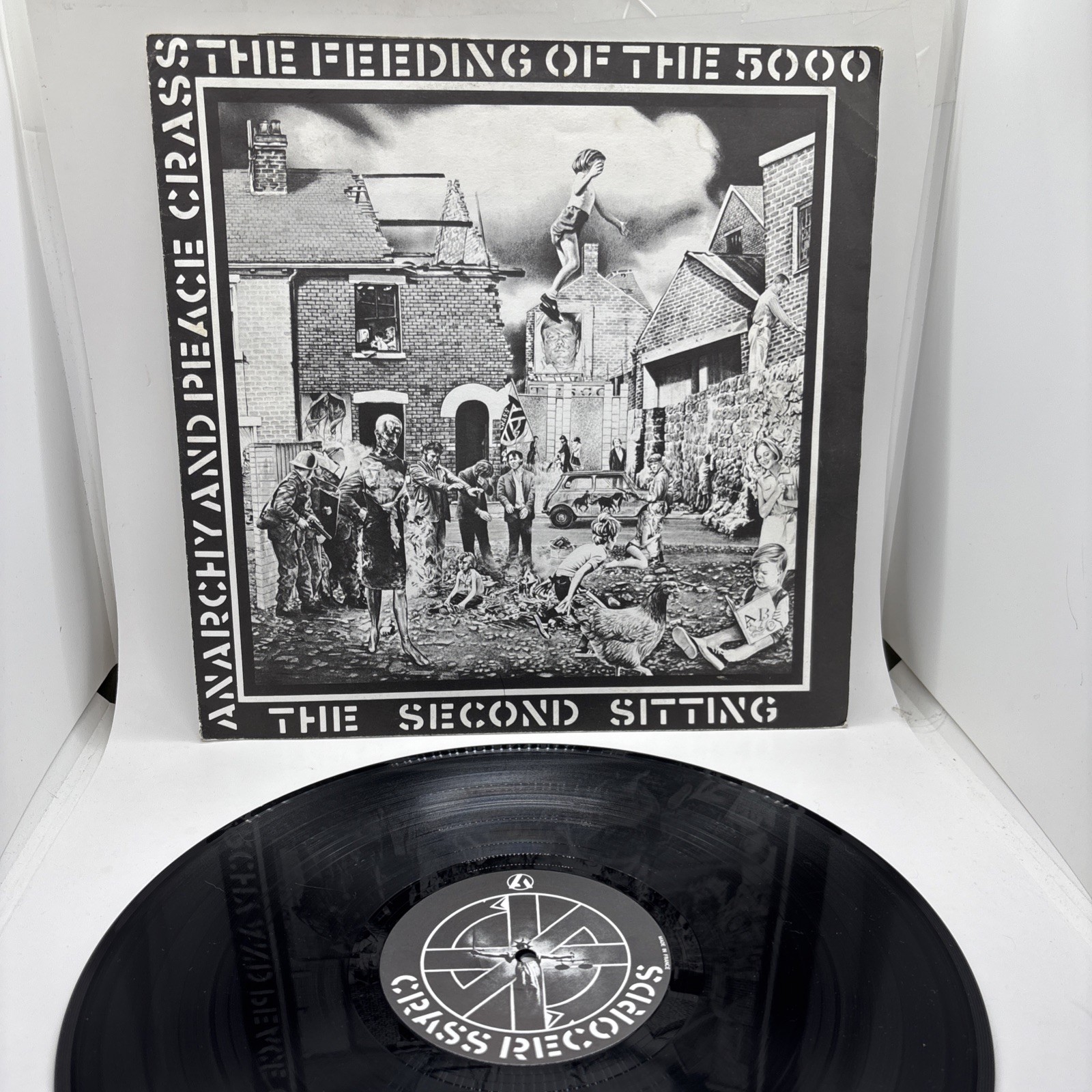 Crass The Feeding Of The 5000 12” UK Repress Crass Records 621984 Vinyl EX