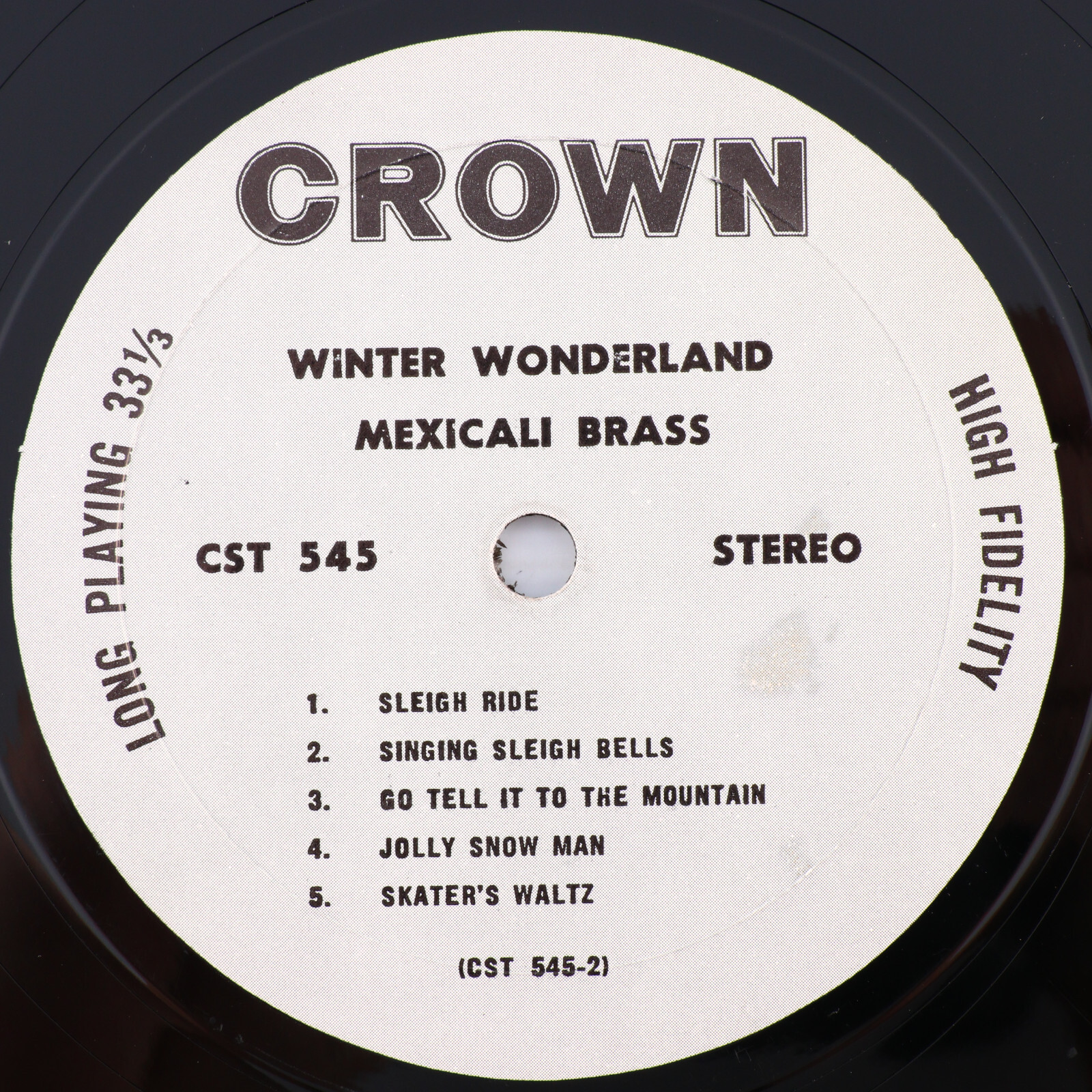 The Mexicali Brass – Winter Wonderland – Latin Jazz Crown Records LP CST 545