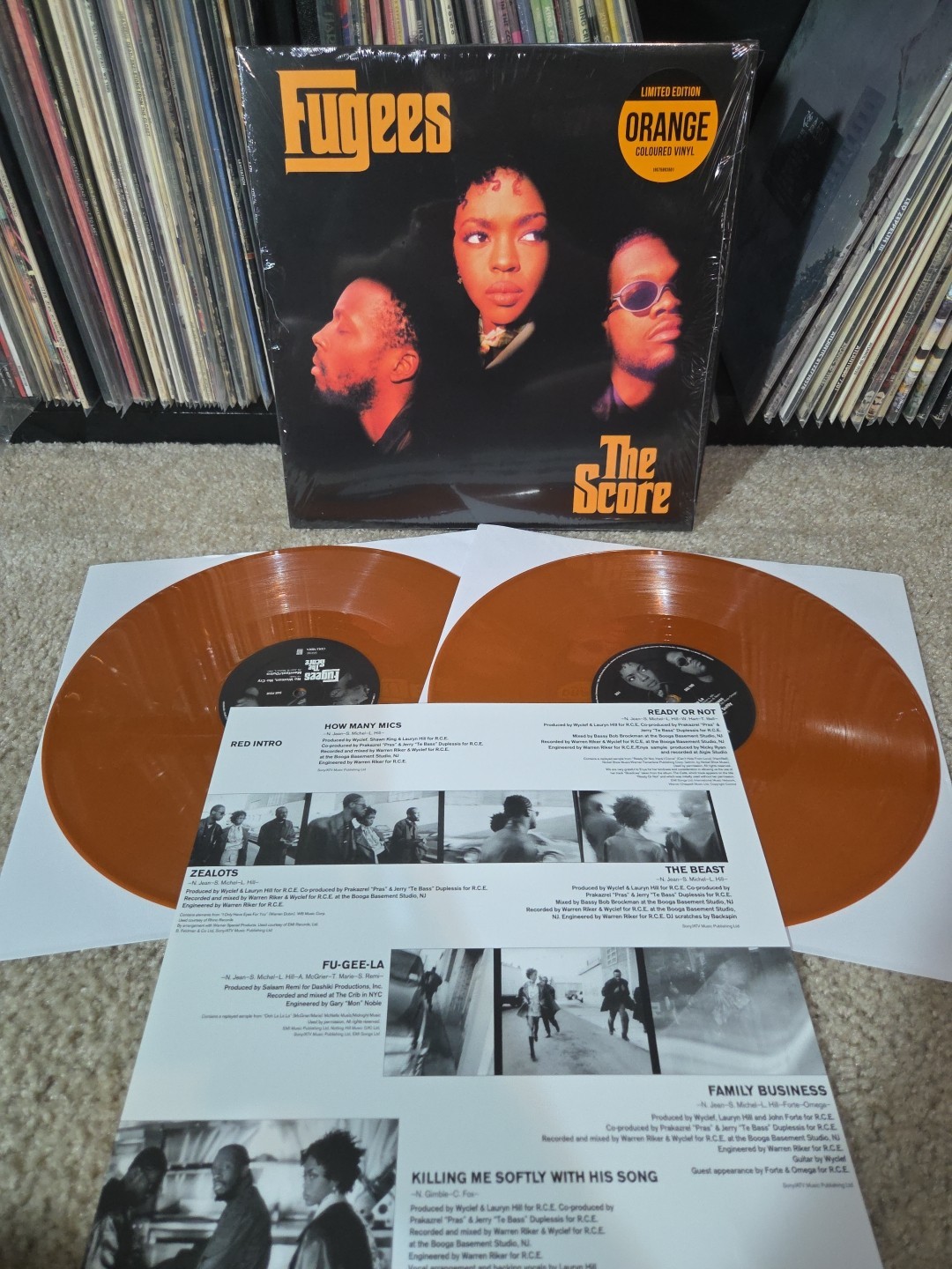 The Fugees The Score 2lp Orange Vinyl 2018 EU Press Shrink/Hype/Insert NM