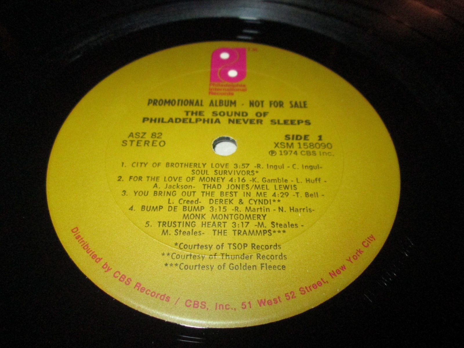 THE SOUND OF PHILADELPHIA NEVER SLEEPS V/A ONE SIDED LP NM US PROMO VINYL SOUL