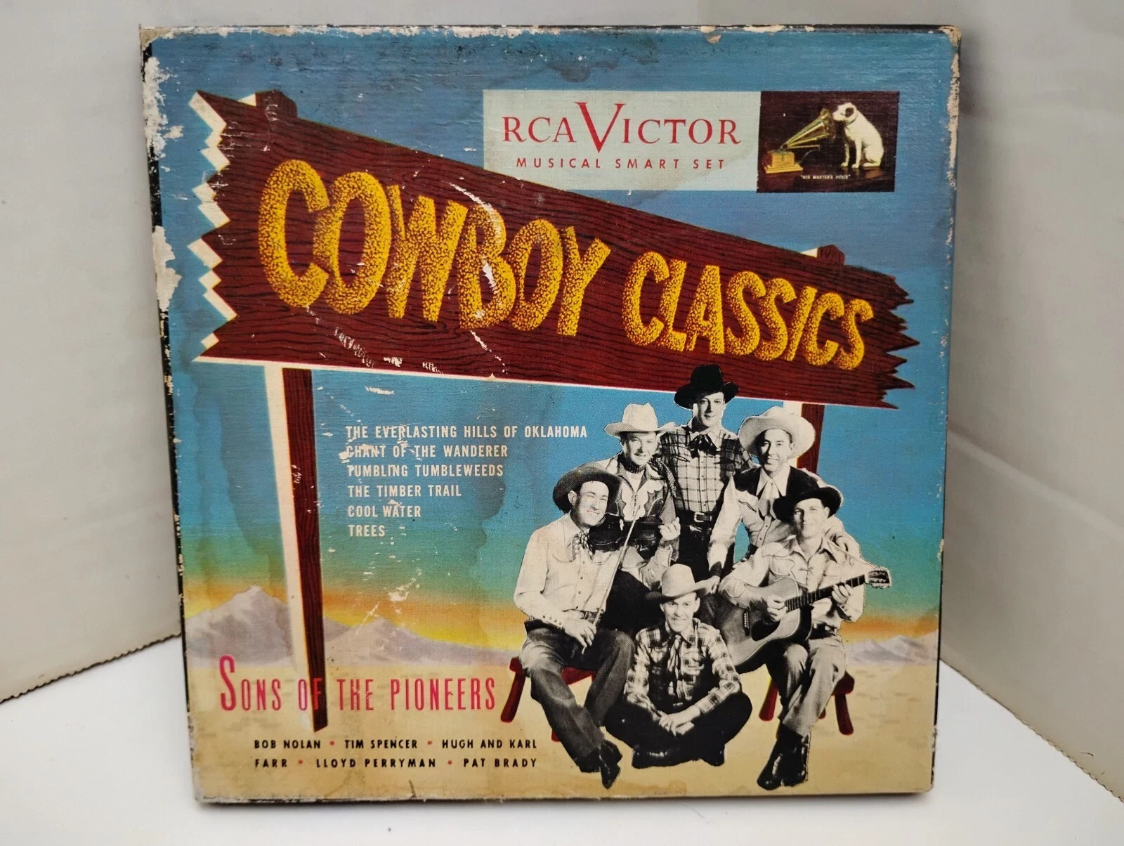 Vtg 1949 Sons of the Pioneers Cowboy Classics RCA Victor WP 168 Green Vinyl 45