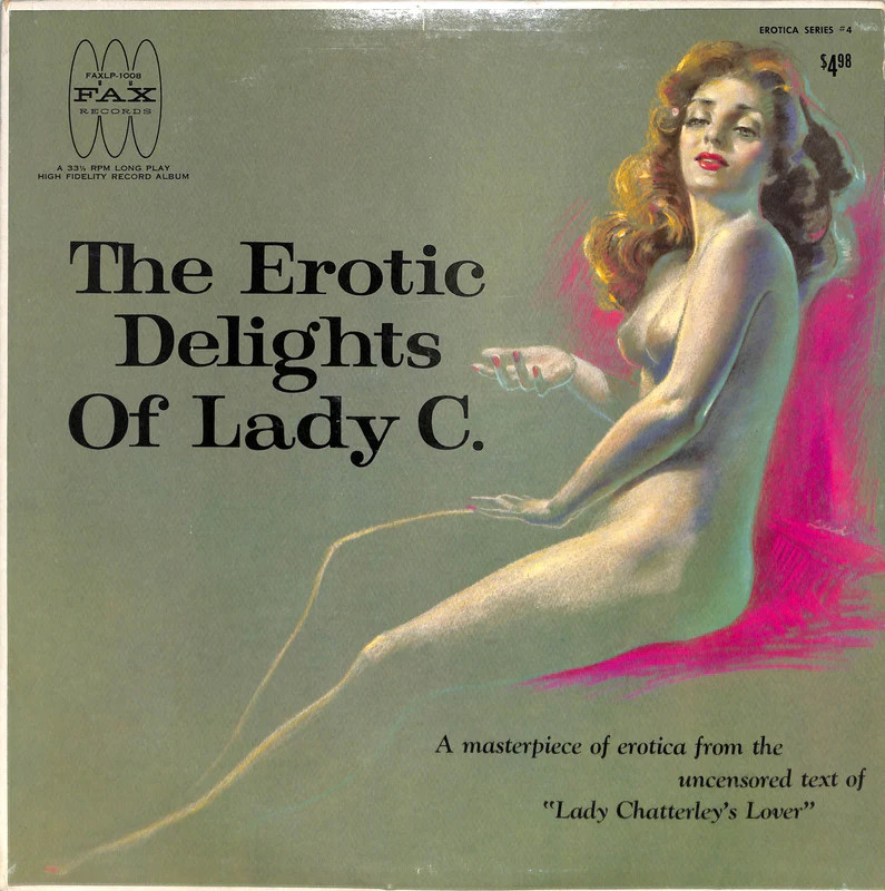 Erotic Delights Of Lady C 1961 Fax Records FAXLP-1008 Blue Vinyl Spoken Word VG+