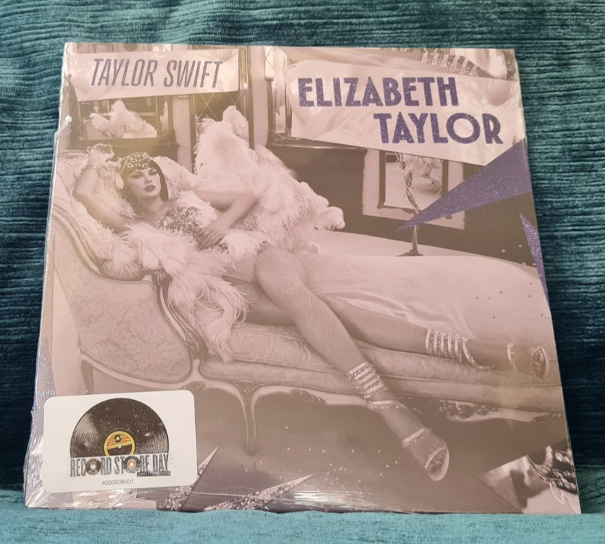 TAYLOR SWIFT – ELIZABETH TAYLOR – violet glitter 7″ vinyl – Mint/Sealed/Limited