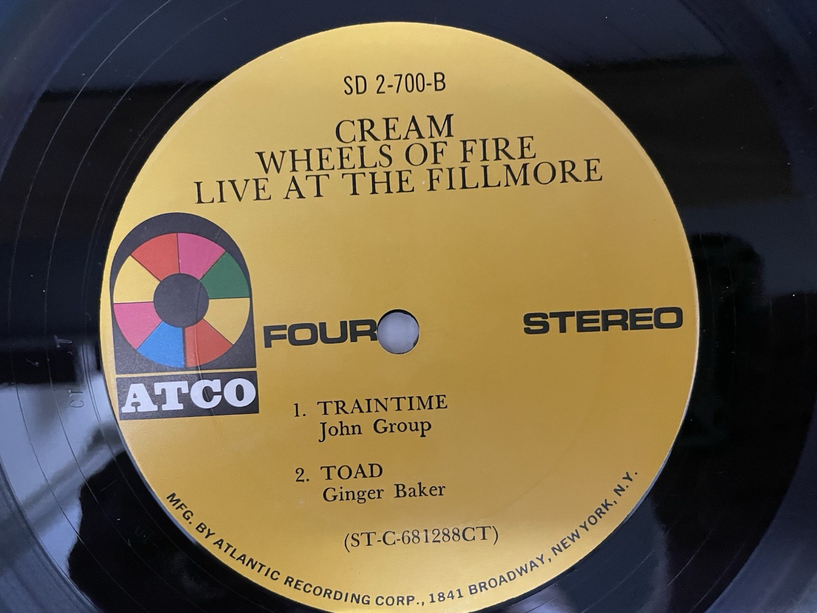 CREAM WHEELS OF FIRE VINYL Lp ORIG ATCO SD 2-700 EX NO SCRATCHES or SKIPS NICE !