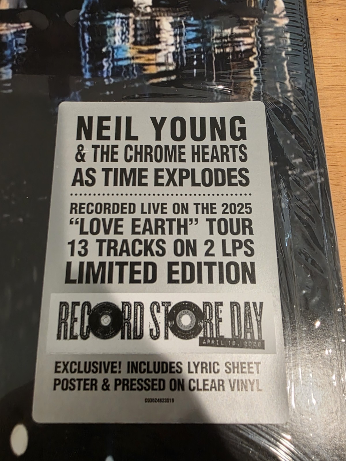 Neil Young & The Chrome Hearts As Time Explodes RSD Ltd Live Clear Vinyl 2LP