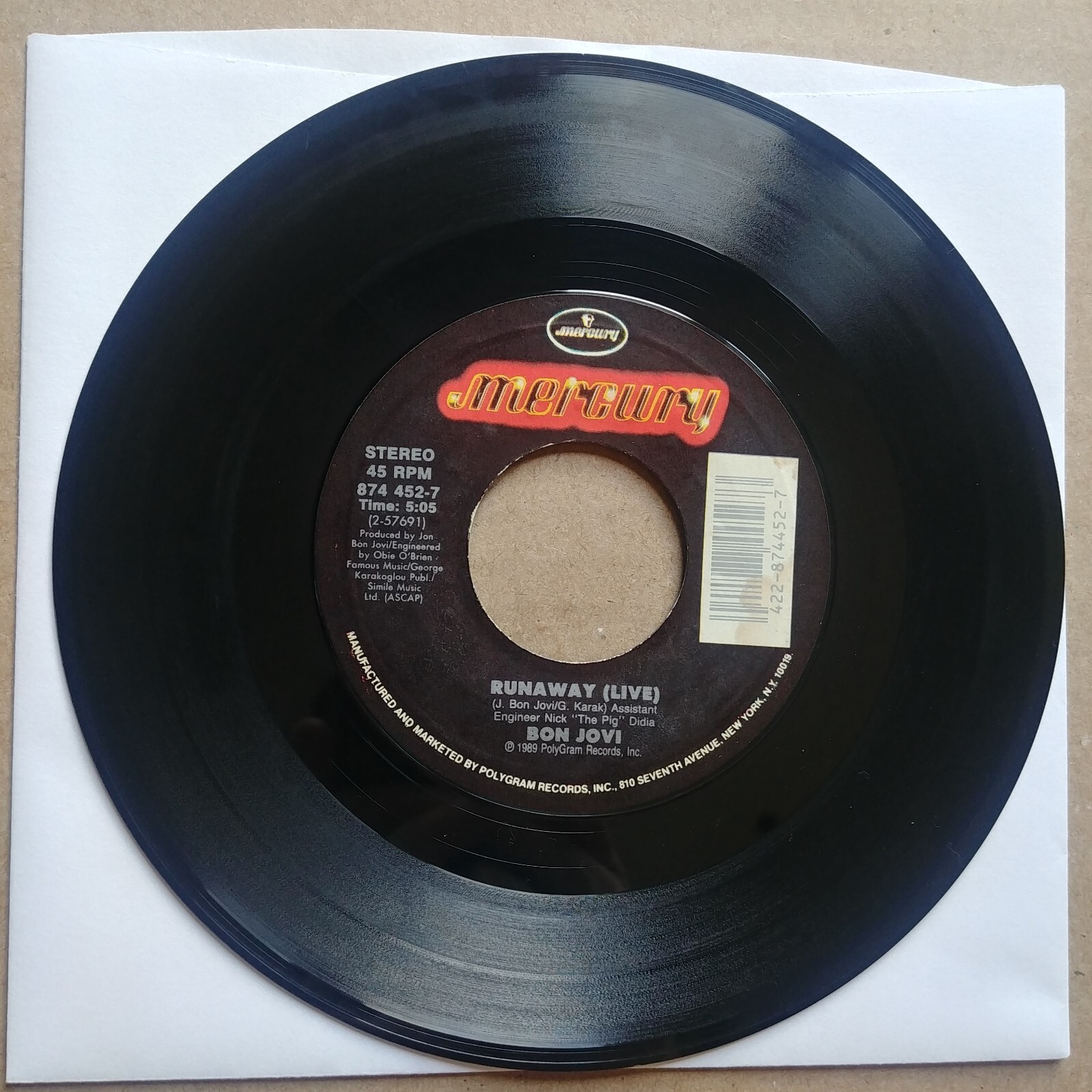 BON JOVI Lay Your Hands On Me 45 7″ POP CLASSIC ROCK Record Vinyl Records