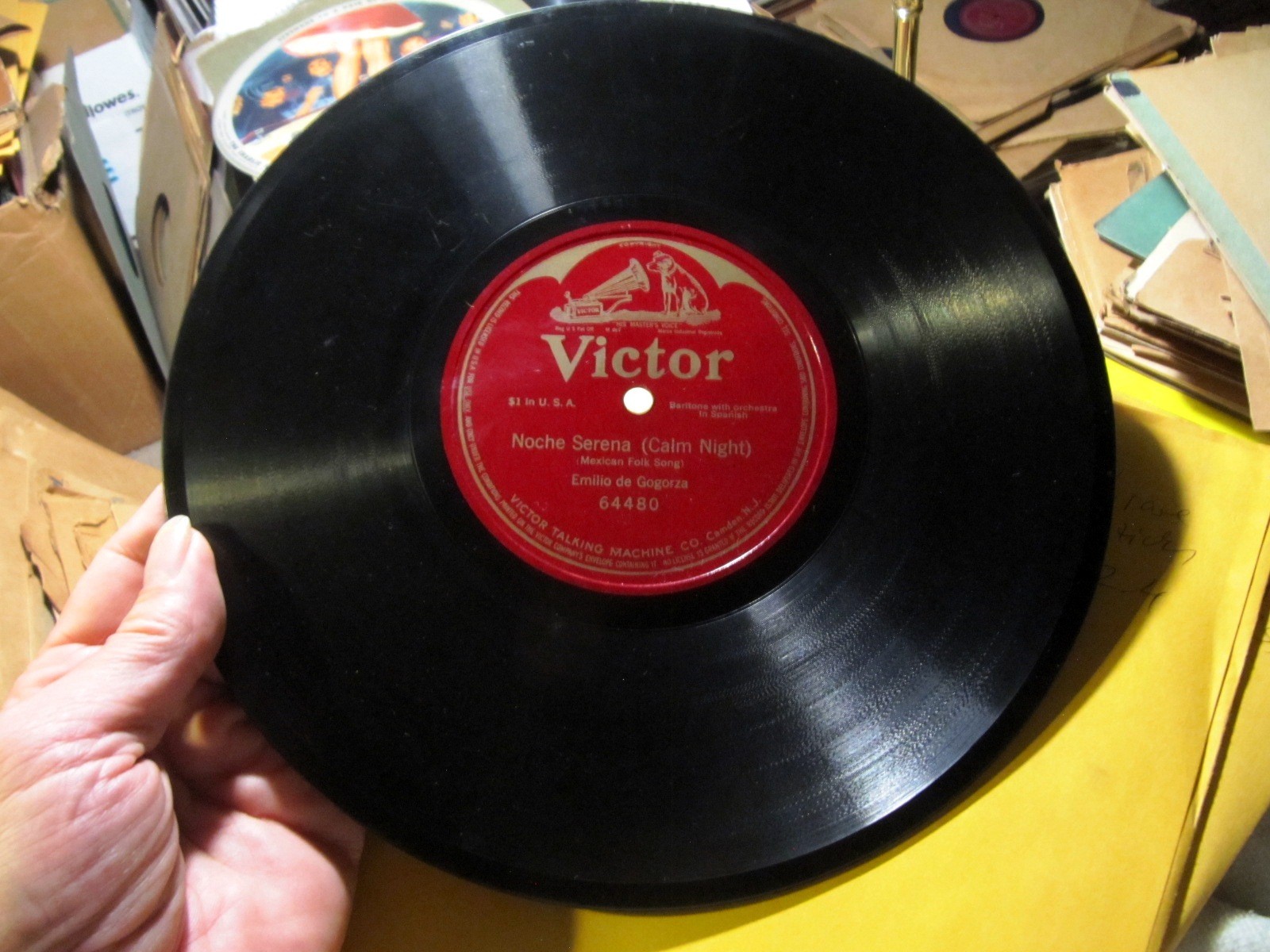 Mexican Folk Song 1914 Emilio de GOGORZA Spanish NOCHE SERENA VICTOR 64480