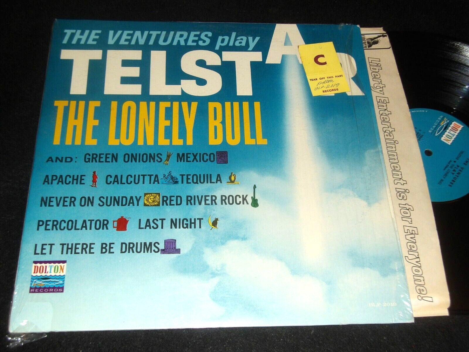 Classic TELSTAR LP From The Ventures Space Age Surf Pop DOLTON In Shrinkwrap 63