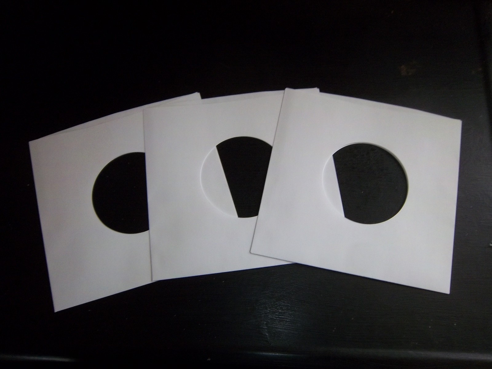 50 ct 7″45 RPM Paper Record Inner Sleeves/Hole for Viewing LP Album Vinyl