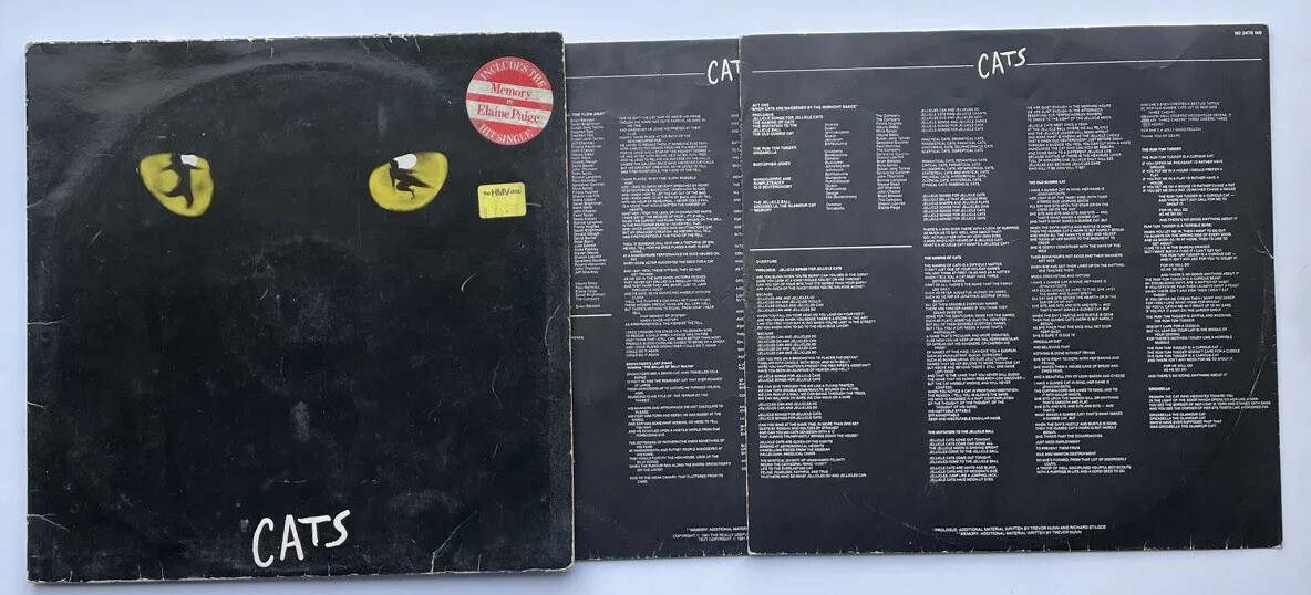 Andrew Lloyd Webber ‎– Cats LP ORIG 1981 London Cast Polydor ‎UK – CATX 001 EX