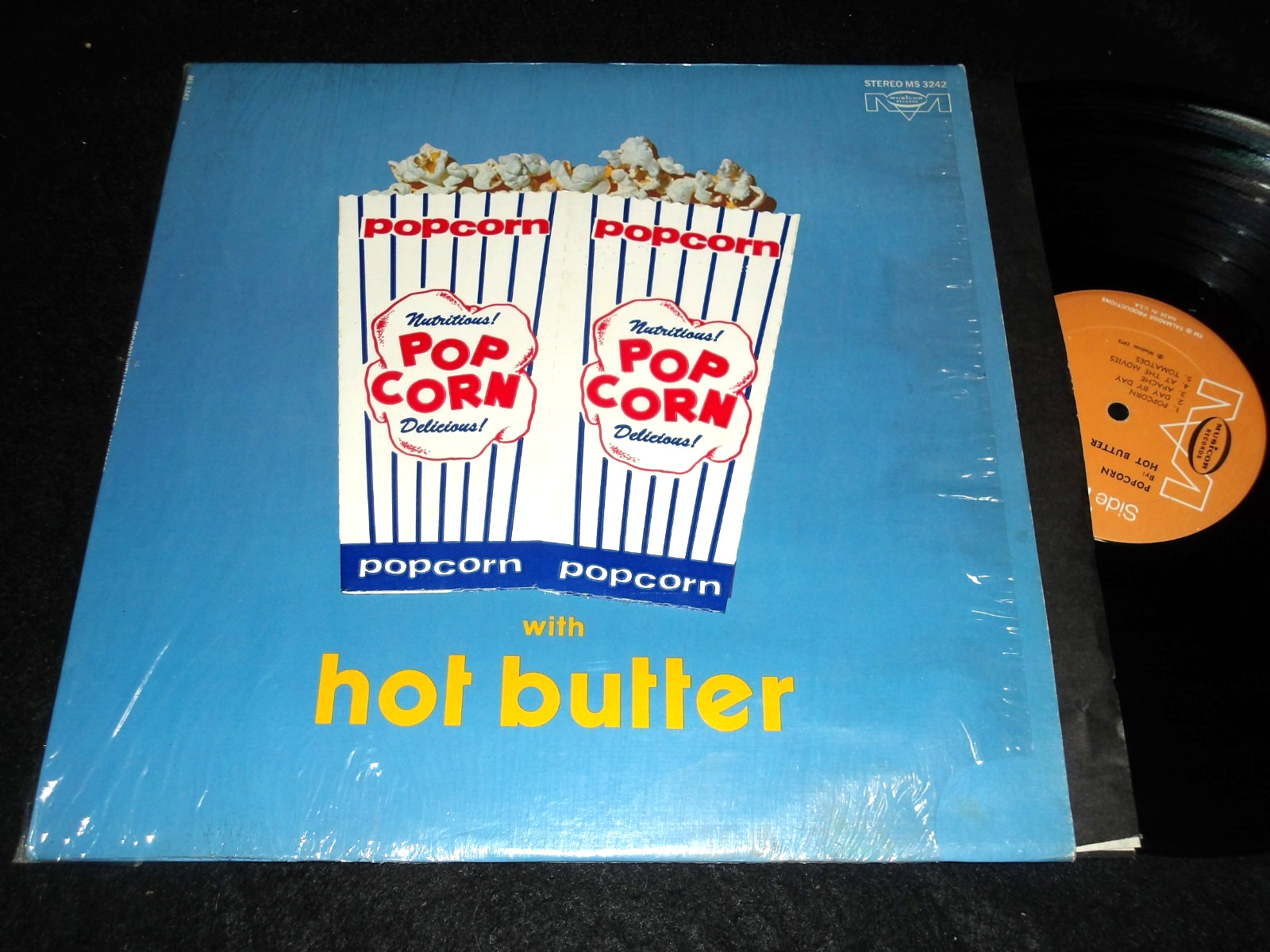 MOOG ELECTRONIC Pop Classic Lp HOT BUTTER Popcorn with Gimmick Cover SHRINKWRAP