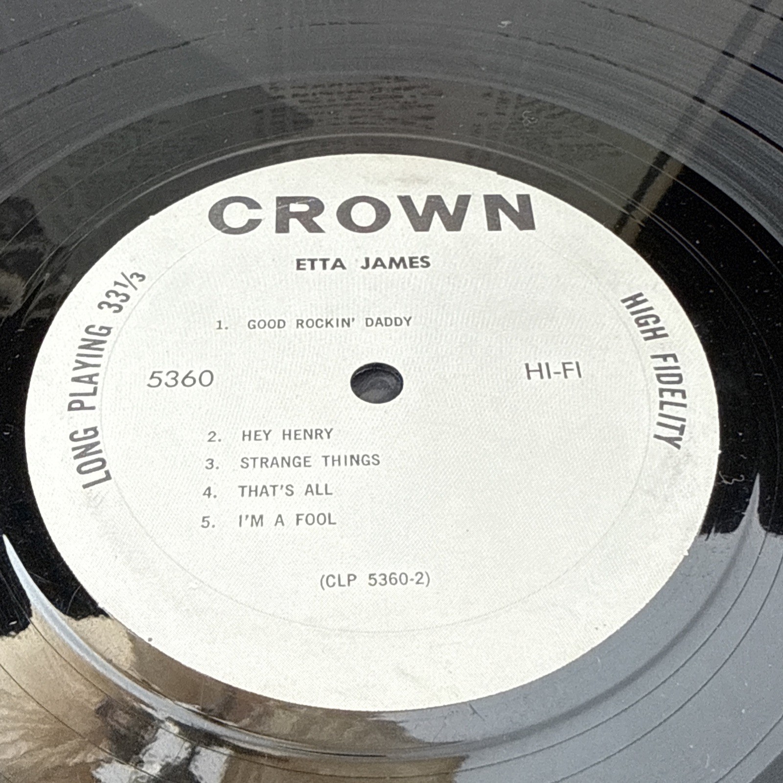 Etta James – self-titled – CLP 5360 – mono LP vinyl record 1963