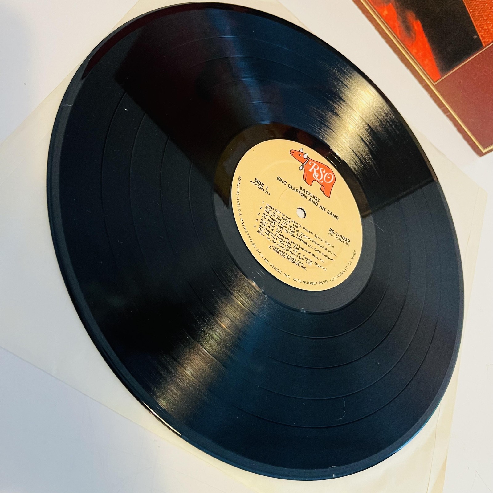Eric Clapton Backless 12″ Black Vinyl LP 1978 USA Blues Classic Rock Vintage