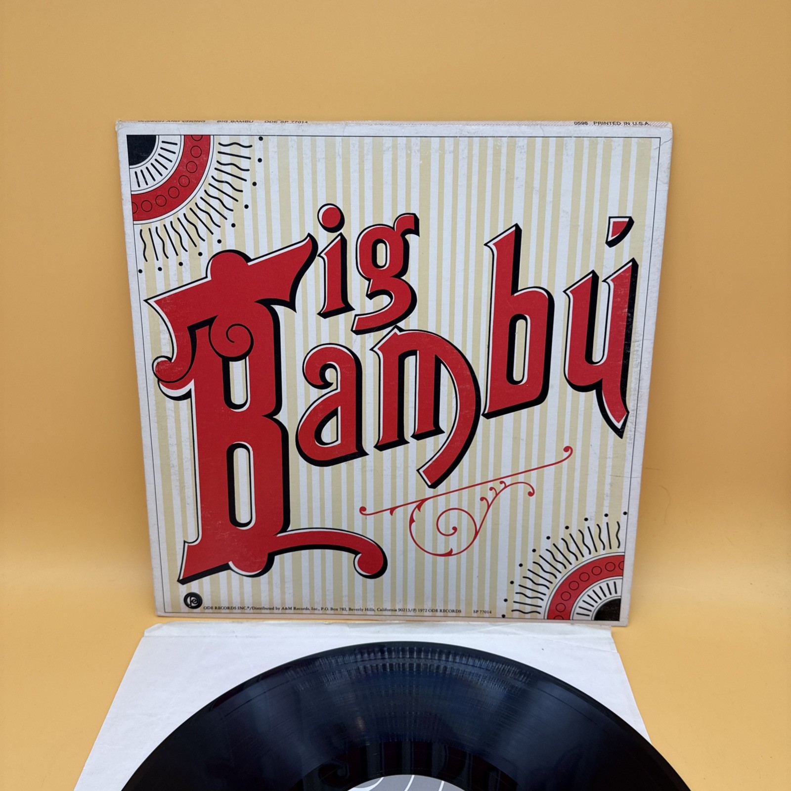 Cheech & Chong Big Bambu Ode 1972 LP Vinyl 12″ 33 RPM Stereo SP-77014