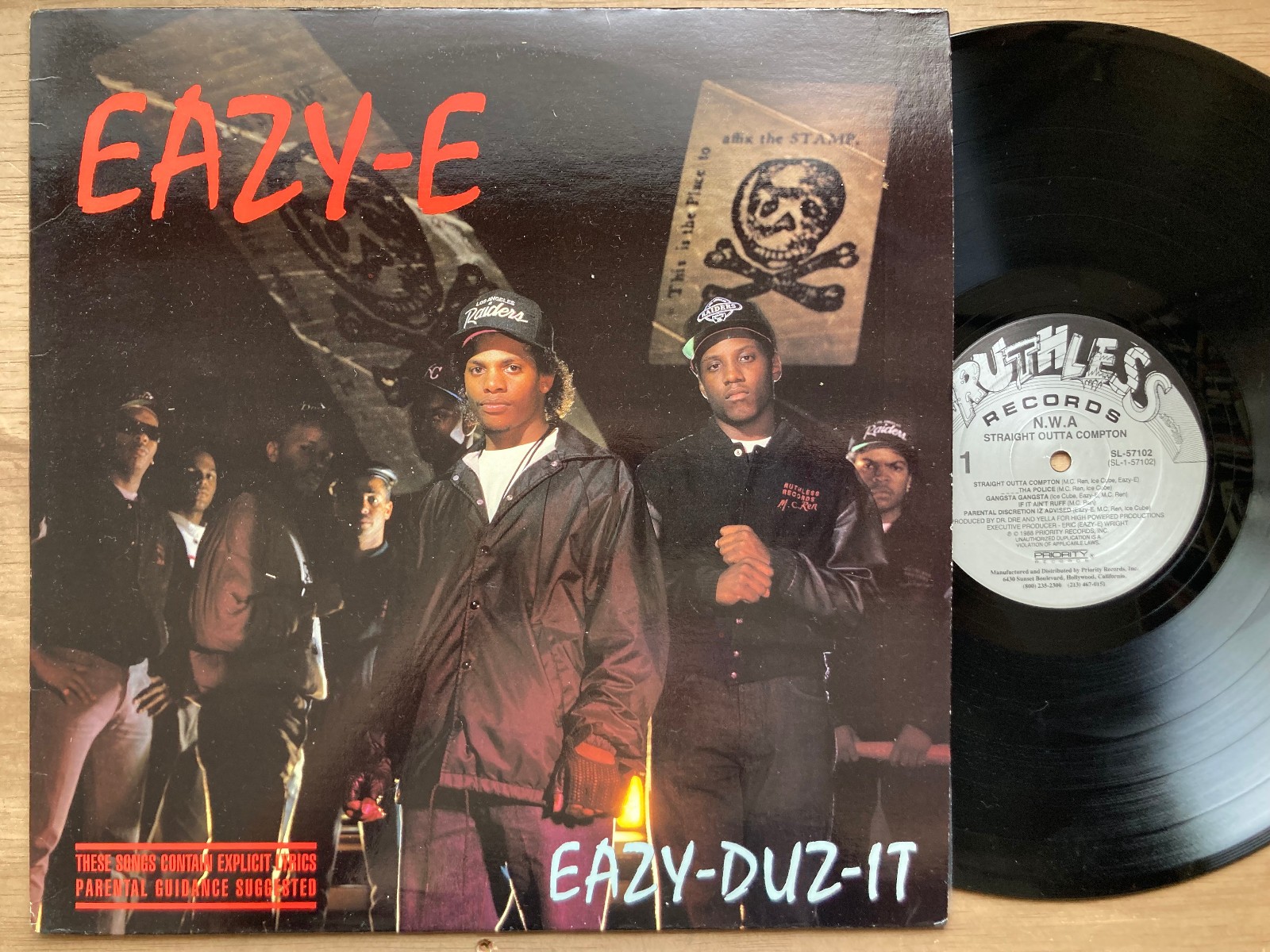 Eazy-E / Eazy-Duz-It 12″ Vinyl 1988 US Original LP Ruthless Records SL 57100
