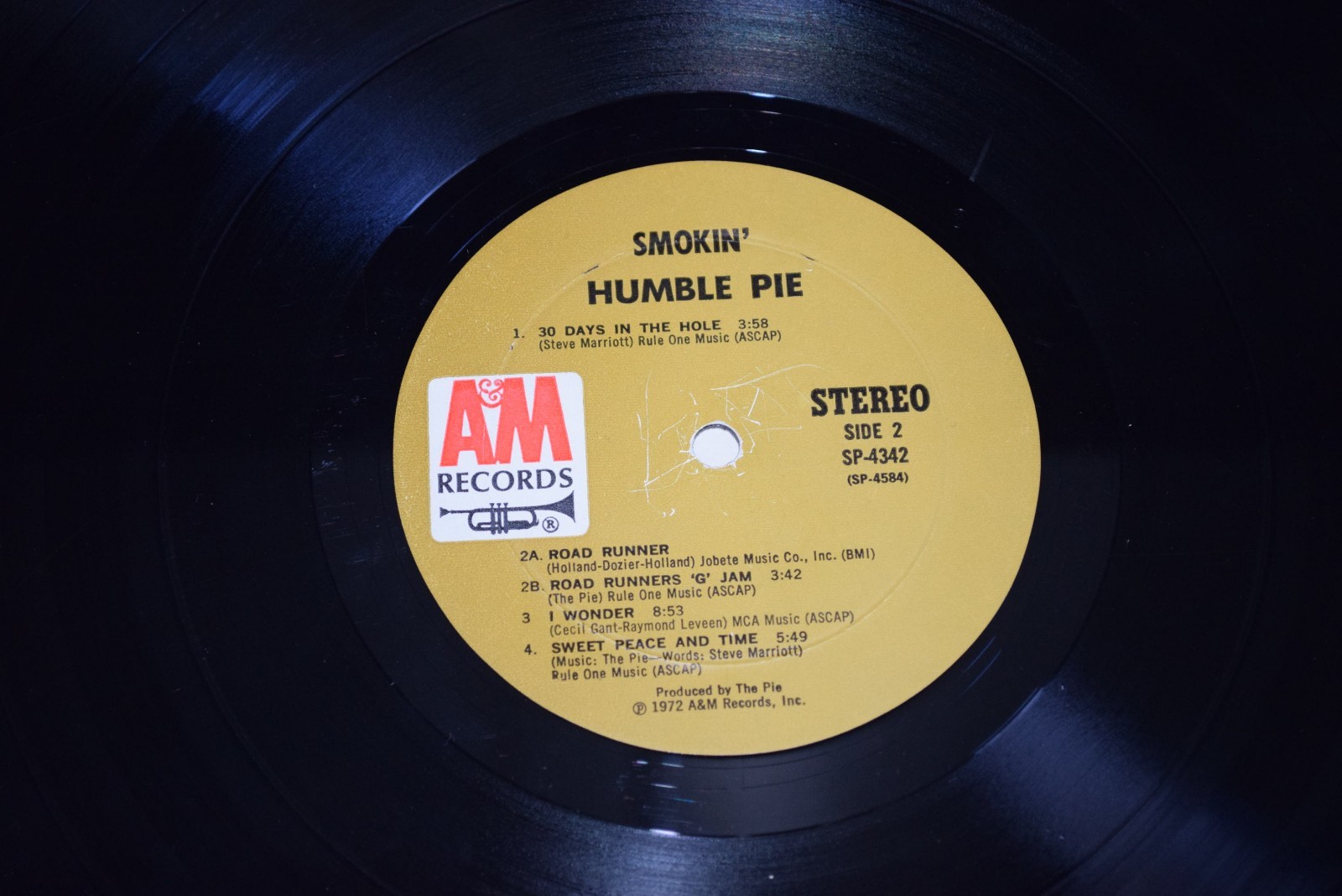 Humble Pie Smokin’ LP 1972 A&M SP-4342 1st Press Monarch VG+/VG+