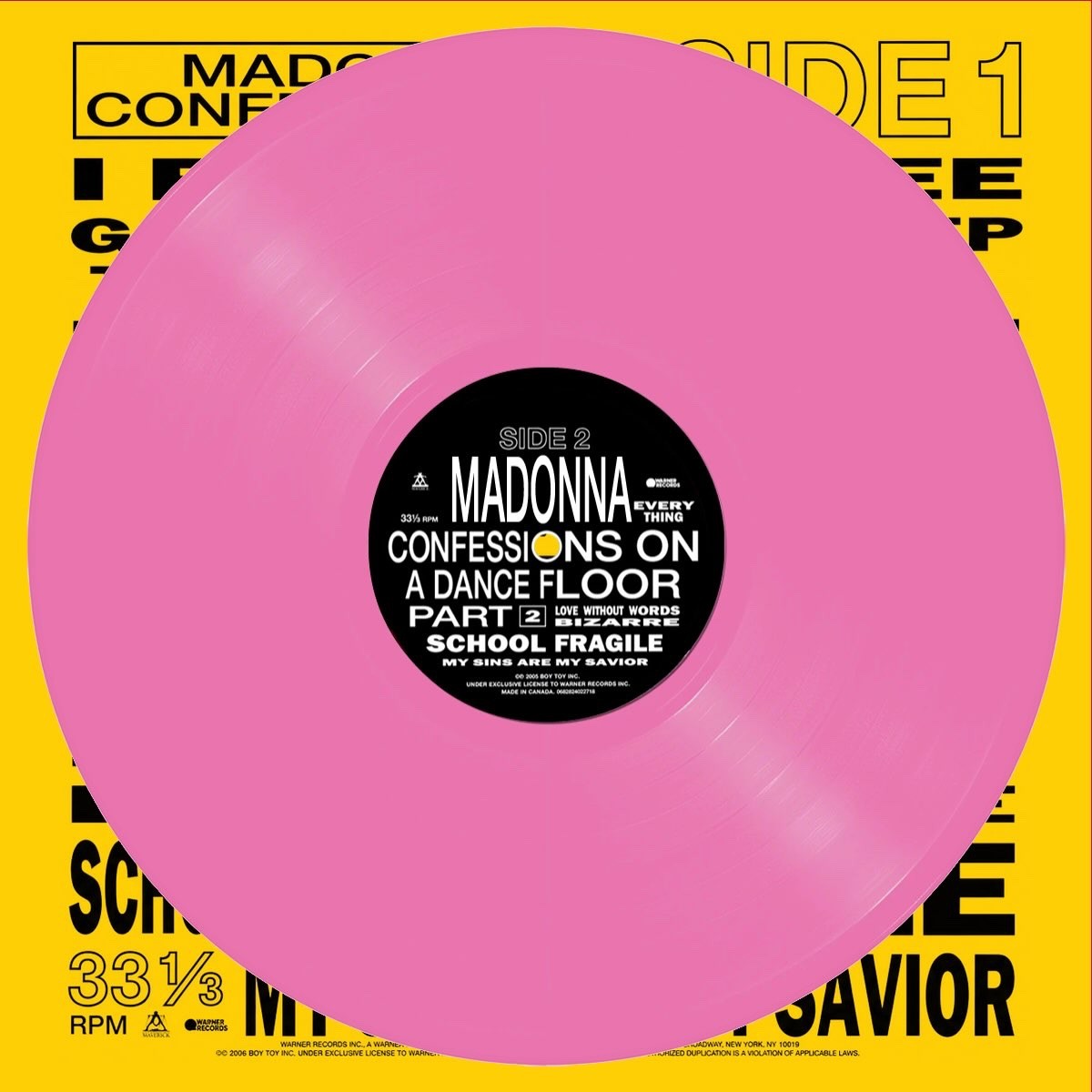 MADONNA Confessions II – Barnes & Noble HOT PINK Vinyl – Exclusive SOLD OUT