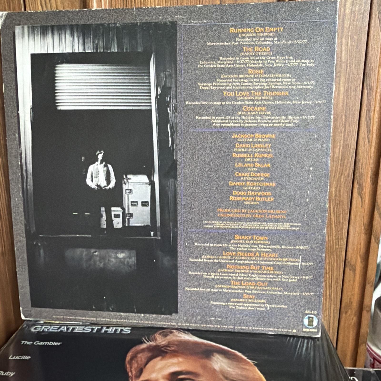 Jackson Browne Running on Empty LP Asylum 6E-113 1977 1st PR EX/EX OIS