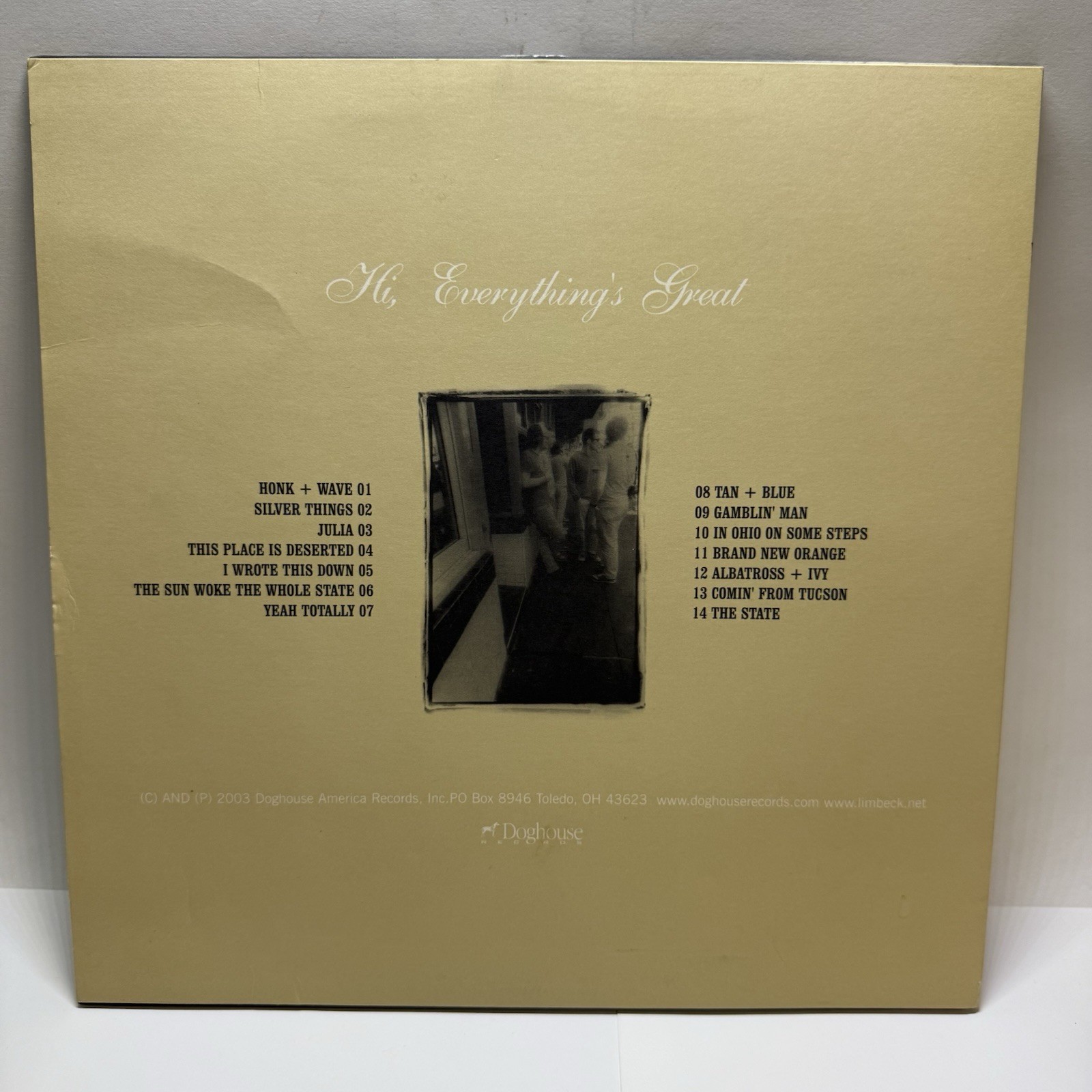 LIMBECK – Hi Everything’s Great LP – 2003 First US Pressing – WHITE Vinyl – RARE